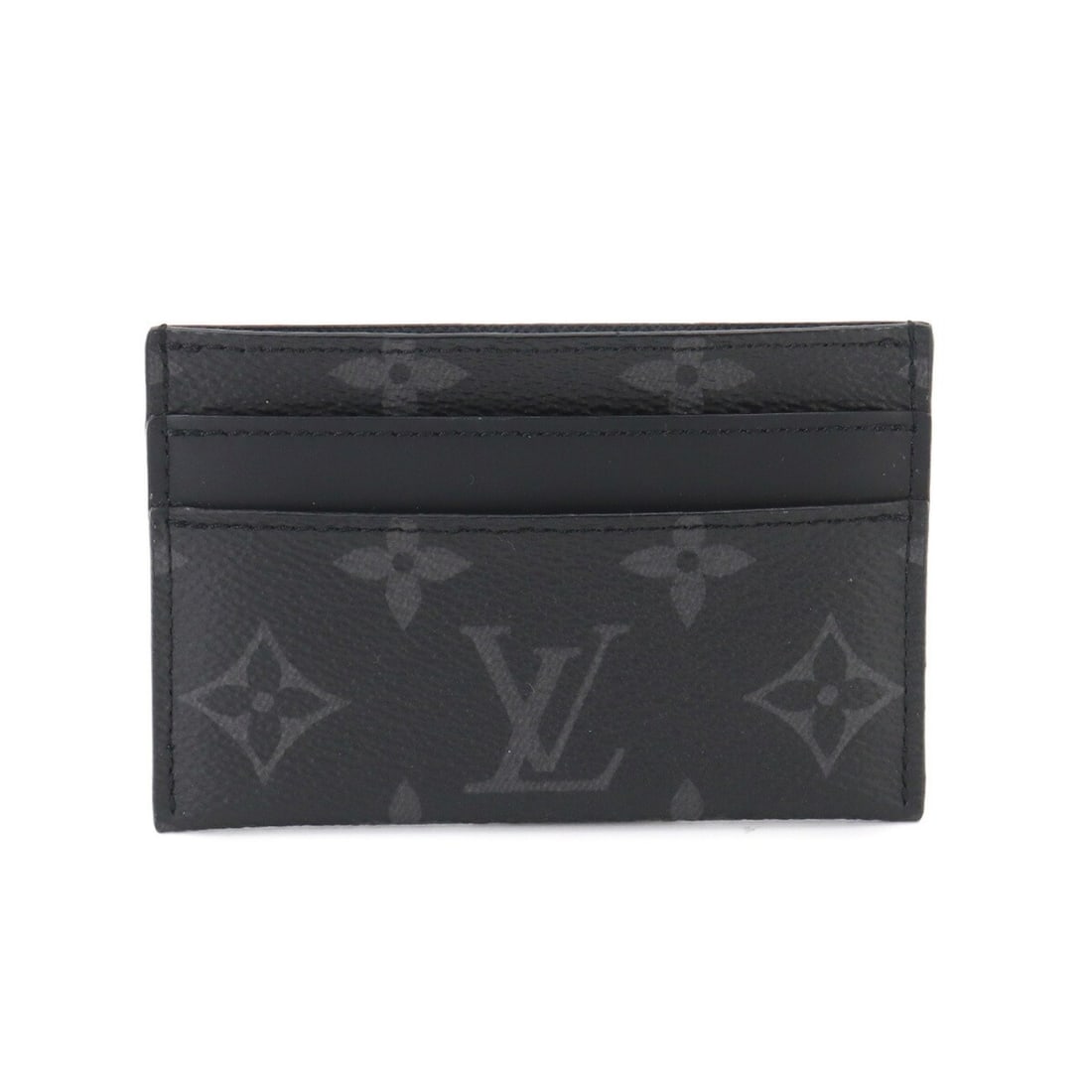 Louis Vuitton Monogram Eclipse Porte Cartes Double Card Holder (M62170): --- Catalog ---Category: DesignType: Business card caseColor: Monogram EclipseGender: Women,MenMaterial: Monogram Eclipse Category: GeneralBrand: Louis VuittonCategory: Physical PropertiesSize (HxWxD)