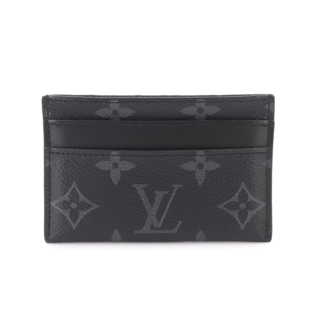 Louis Vuitton Monogram Eclipse Porte Cartes Double Card Holder (M62170): --- Catalog ---Category: DesignType: Business card caseColor: Monogram EclipseGender: WomenMaterial: Monogram Eclipse Category: GeneralBrand: Louis VuittonCategory: Physical PropertiesSize (HxWxD): 7c