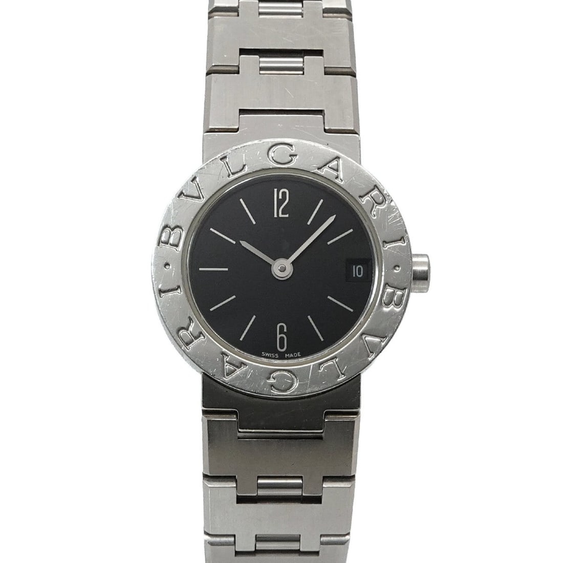 BVLGARI BB23SS Women's Watch Date Black Quartz: --- Catalog ---Category: SizeWrist Size: 15cm / 5.9''Case Diameter: 23mm / 0.91''Category: DesignType: WristwatchGender: WomenColor (Dial): BlackMaterial (Band): Stainless steelMaterial (Case): Stainl