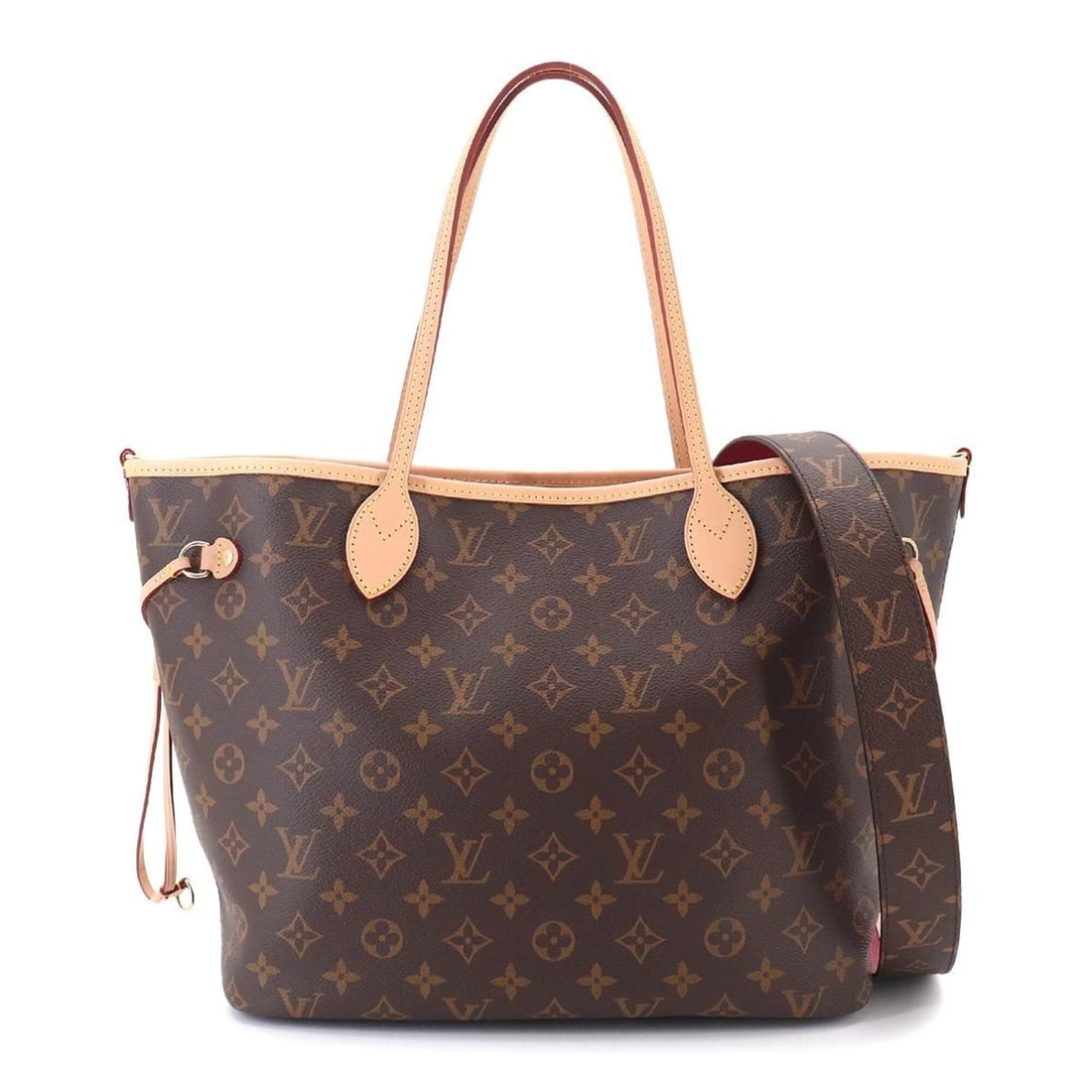 Louis Vuitton Neverfull Inside Out MM Monogram 2-way Tote Shoulder Handbag Rouge Sari M12096 RFID (1 of 10)