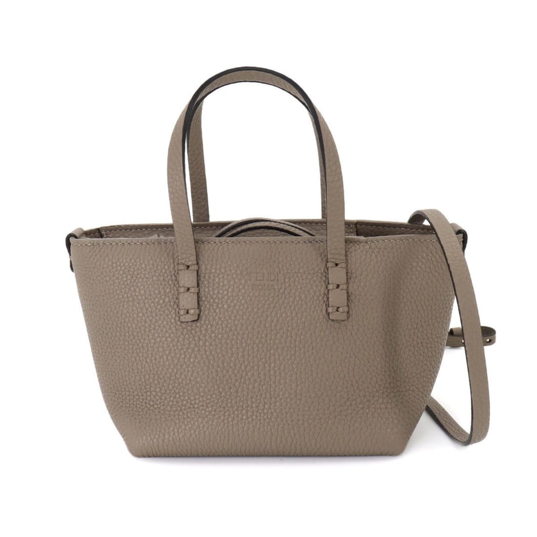 Fendi Roll Mini 2-way Hand/Shoulder Handbag, Leather, Beige, 8BS096, Gold Hardware: --- Catalog ---Category: SizeSize (HxWxD): 13cm x 23cm x 10cm / 5.11'' x 9.05'' x 3.93''Category: DesignType: HandbagColor: BeigeGender: WomenMaterial: Leather Category: GeneralMPN: 8BS096Brand: Fendi