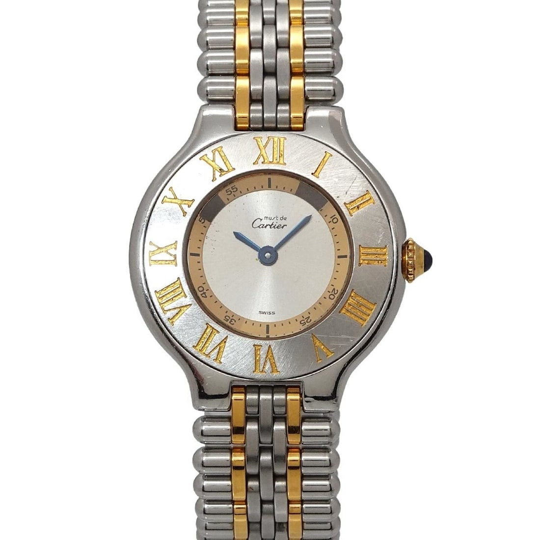 Cartier Must 21 Vingt-et-un Two-Tone W10073F4 Women's Watch Silver Quartz (1 of 6)