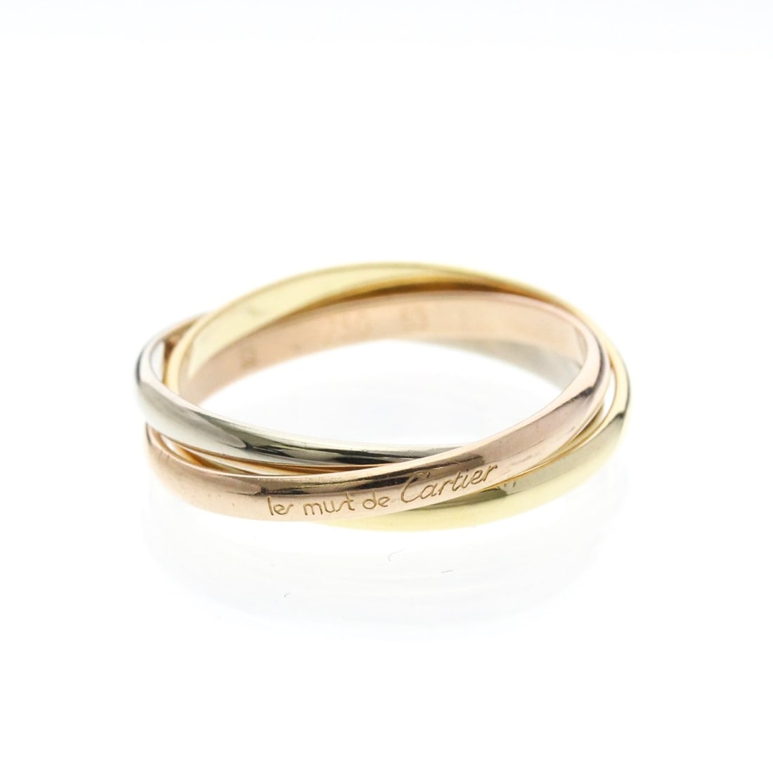 Cartier Trinity Ring Yellow Gold (18K),Pink Gold (18K),White Gold (18K) Fashion No Stone Band Ring (1 of 8)