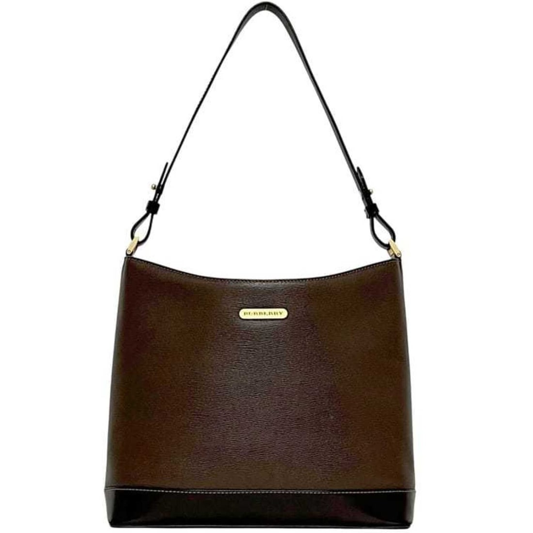Burberry shoulder bag, brown leather.: --- Catalog ---Category: SizeSize (HxWxD): 26cm x 30cm x 10cm / 10.23'' x 11.81'' x 3.93''Strap Length: 47cm - 57cm / 18.5'' - 22.44''Category: DesignType: Shoulder bagColor: BrownGender: WomenMateria
