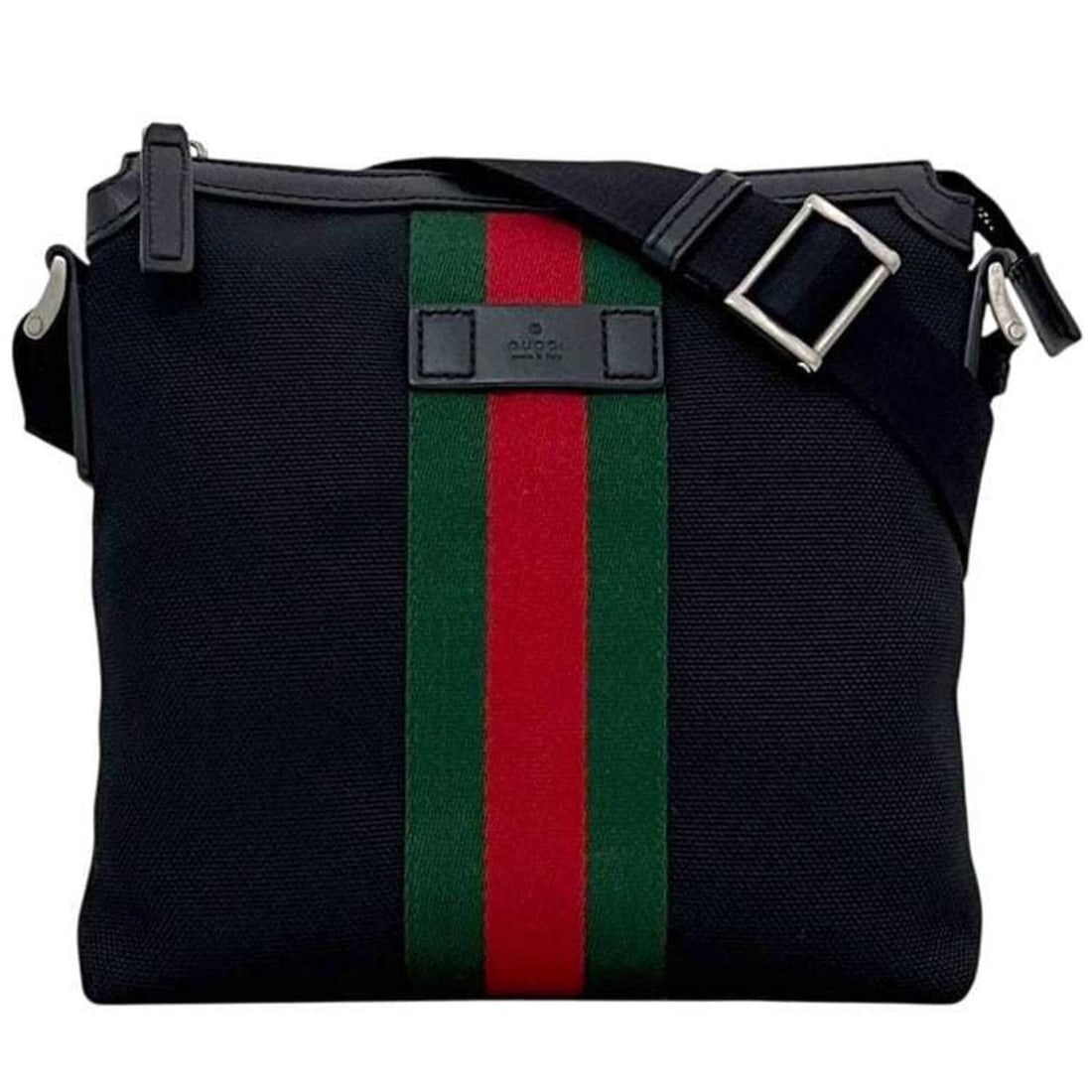 Gucci Shoulder Bag, Black, Sherry, 631195 213317, Canvas Leather, GUCCI Crossbody (1 of 11)