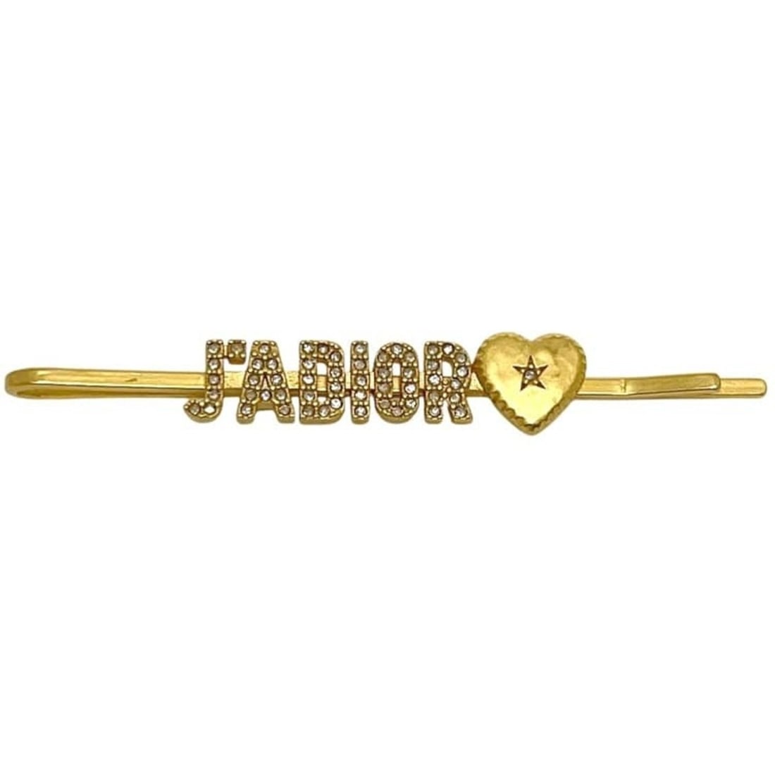 Christian Dior hairpin, gold, J'ADIOR heart design, GP hair accessory: --- Catalog ---Category: SizeSize (LxW): 5.5cm x 8mm / 2.16'' x 0.31''Category: DesignType: Hair pinColor: GoldFinish: Gold platedGender: WomenCategory: GeneralBrand: Christian Dior--- Item List ---Se