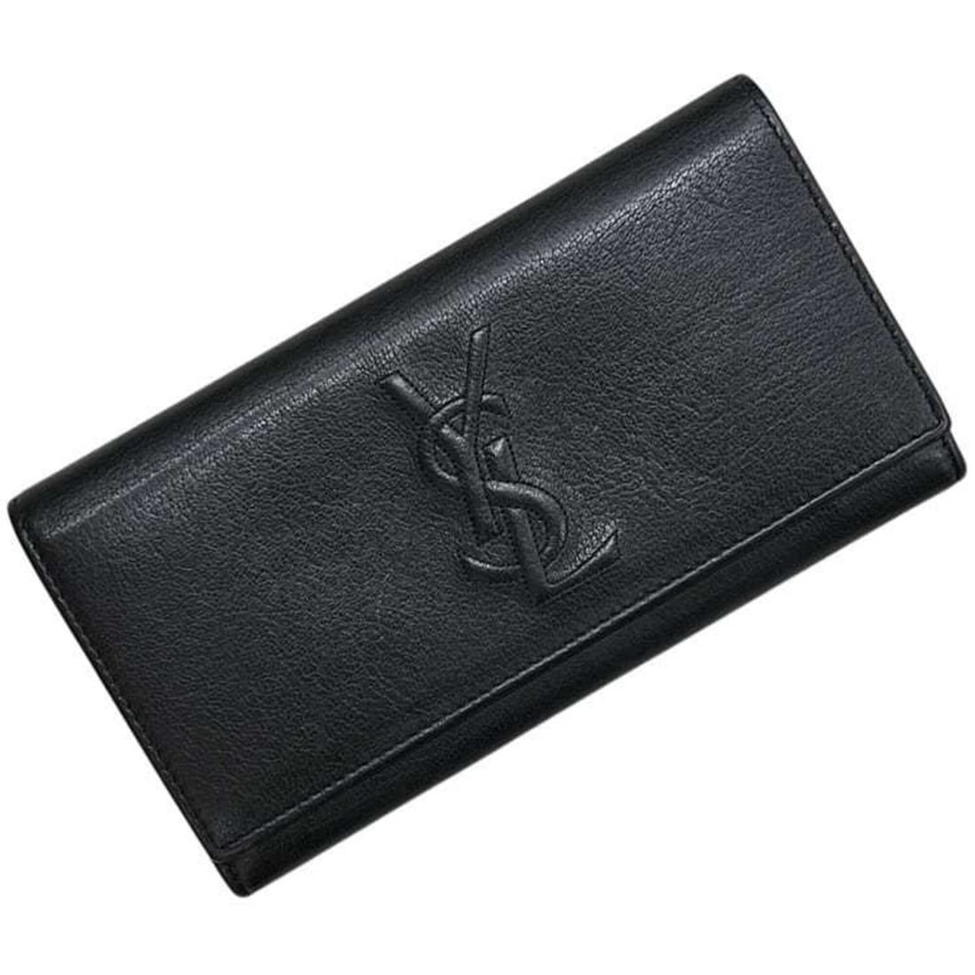Yves Saint Laurent bi-fold long wallet, black, Rive Gauche 352905, leather, YVES SAINT LAURENT YSL,: --- Catalog ---Category: SizeSize (HxWxD): 10.5cm x 19cm x 2.5cm / 4.13'' x 7.48'' x 0.98''Category: DesignType: Long wallet (bi-fold)Color: BlackGender: WomenMaterial: Leather Category: GeneralBrand: