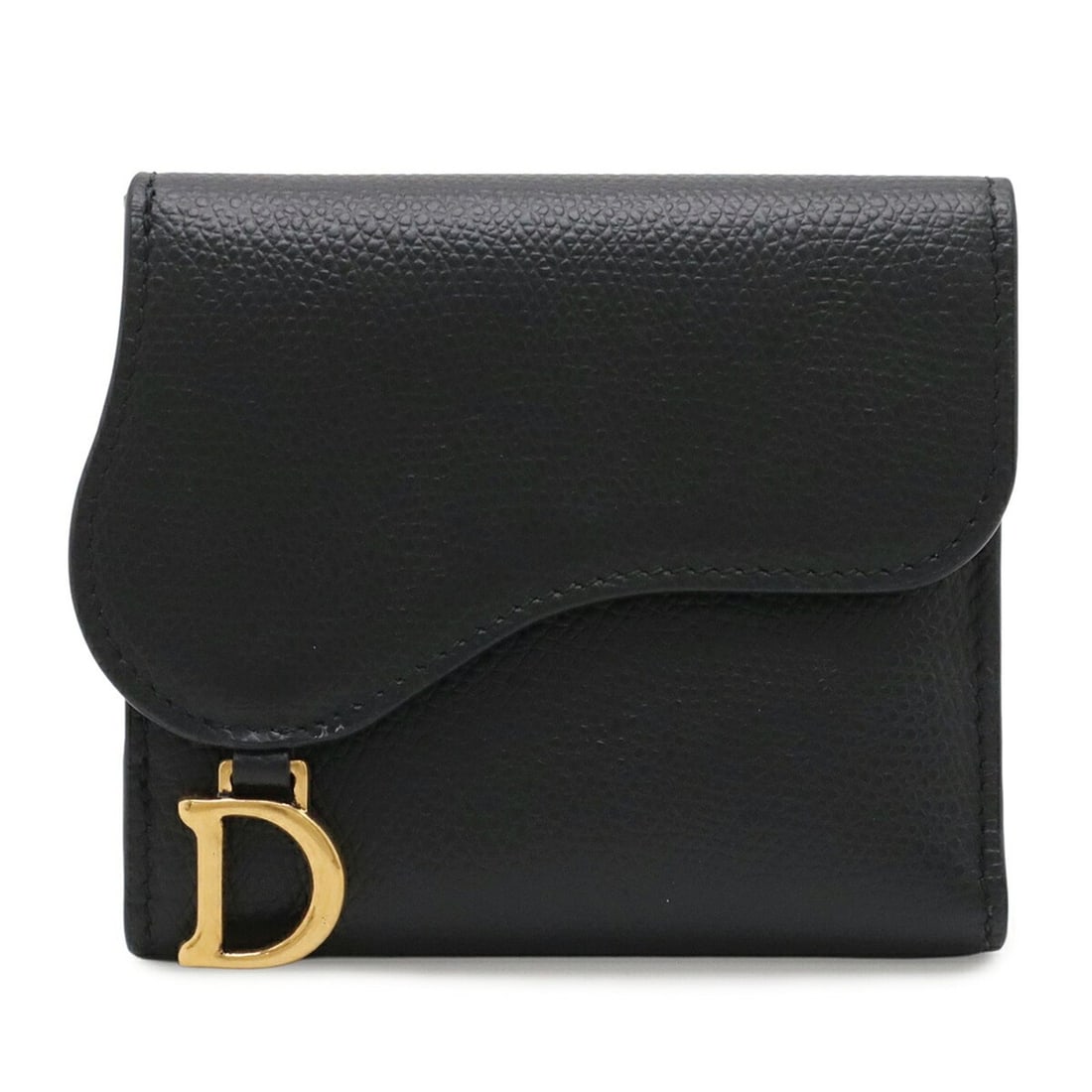 Christian Dior Saddle Compact Wallet, Tri-fold Leather, Black, S5653 (1 of 10)
