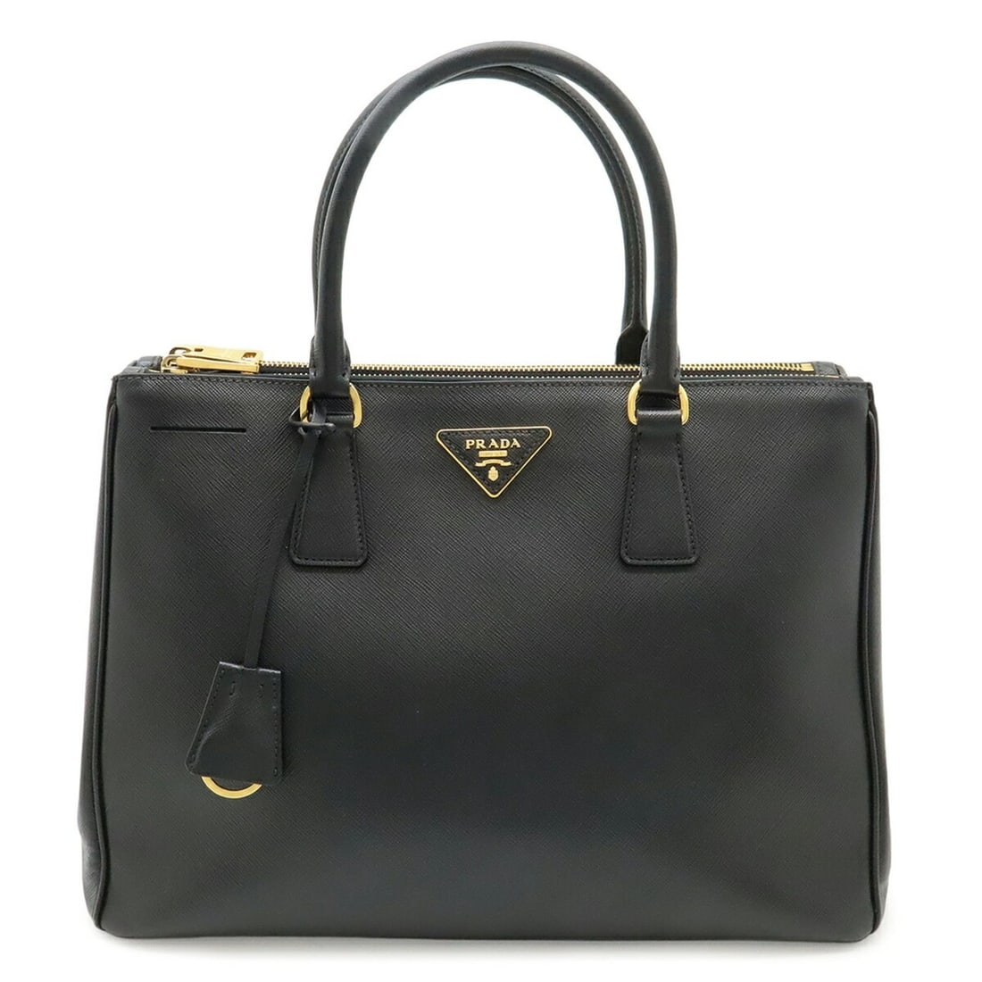 PRADA Galleria Saffiano Handbag Tote Bag Leather NERO Black Shoulder 1BA274: --- Catalog ---Category: SizeSize (HxWxD): 24cm x 33.5cm x 15cm / 9.44'' x 13.18'' x 5.9''Category: DesignType: Handbag, Tote bagColor: Black, NeroGender: WomenMaterial: Leather Outer Pocket: Zipper p