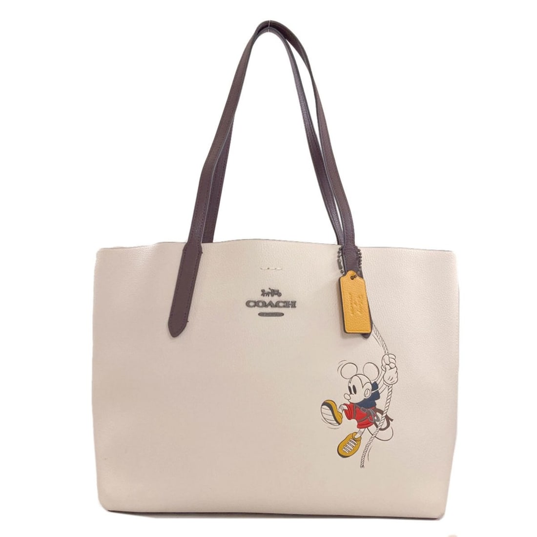 Coach 3740 Disney Collaboration Tote Bag Leather Women's COACH: --- Catalog ---Category: SizeSize (HxWxD): 28cm x 35cm x 12cm / 11.02'' x 13.77'' x 4.72''Handle Length: 56cm / 22.04''Category: DesignType: Tote bagColor: WhiteGender: WomenMaterial: Leather Category