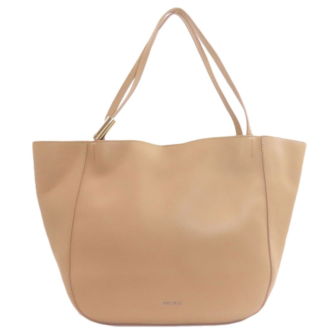 Jimmy Choo Stevie Tote Bag Leather Women's: --- Catalog ---Category: SizeSize (HxWxD): 32cm x 54cm x 14cm / 12.59'' x 21.25'' x 5.51''Handle Length: 56cm / 22.04''Category: DesignType: Tote bagColor: Pink beigeGender: WomenMaterial: Leather Cat
