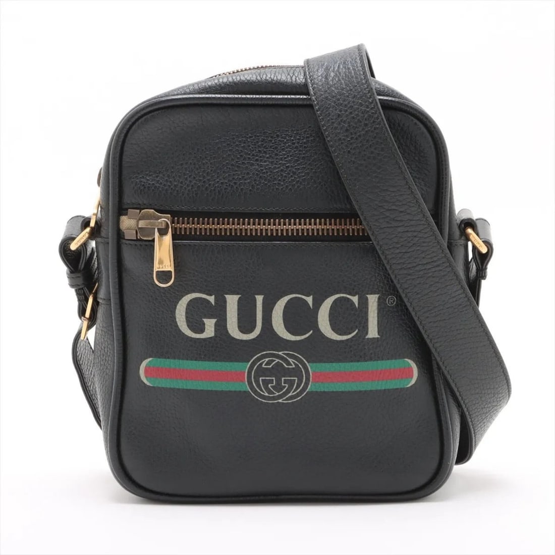 Gucci Print 523591 Leather Shoulder Bag Messenger Black Men's: --- Catalog ---Category: SizeSize (HxWxD): 24cm x 20cm x 6cm / 9.44'' x 7.87'' x 2.36''Category: DesignType: Shoulder bagColor: BlackGender: MenMaterial: Leather Category: GeneralMPN: 523591Brand: Guc