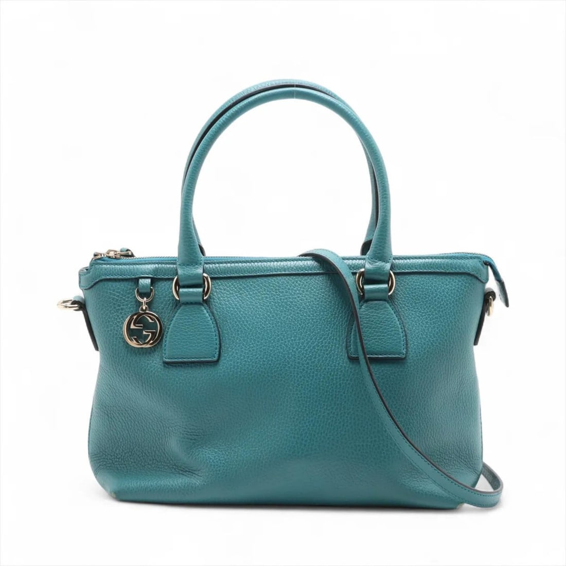 Gucci Interlocking G Charm 449659 Leather 2-Way Handbag Shoulder Bag for Women: --- Catalog ---Category: SizeSize (HxWxD): 21cm x 29cm x 13cm / 8.26'' x 11.41'' x 5.11''Category: DesignType: Handbag, Shoulder bagColor: BlueGender: WomenMaterial: Leather Category: GeneralMPN: 4496