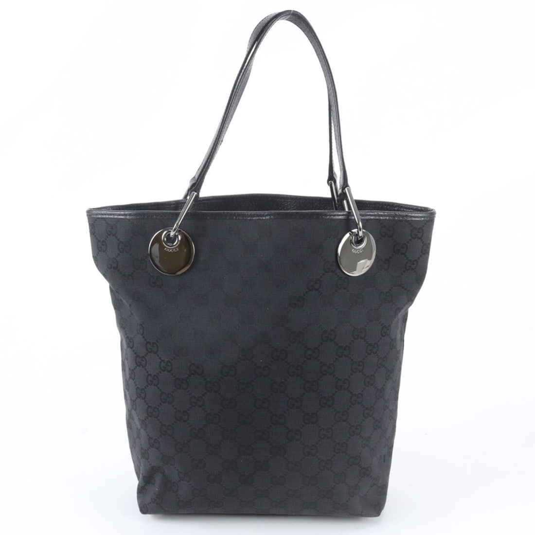 Gucci GG Canvas 120836 Leather Tote Bag Handbag Shoulder Black Women's: --- Catalog ---Category: SizeSize (HxWxD): 31cm x 24cm x 12cm / 12.2'' x 9.44'' x 4.72''Category: DesignType: Handbag, Shoulder bag, Tote bagColor: BlackGender: WomenMaterial: GG canvas Category: Gene