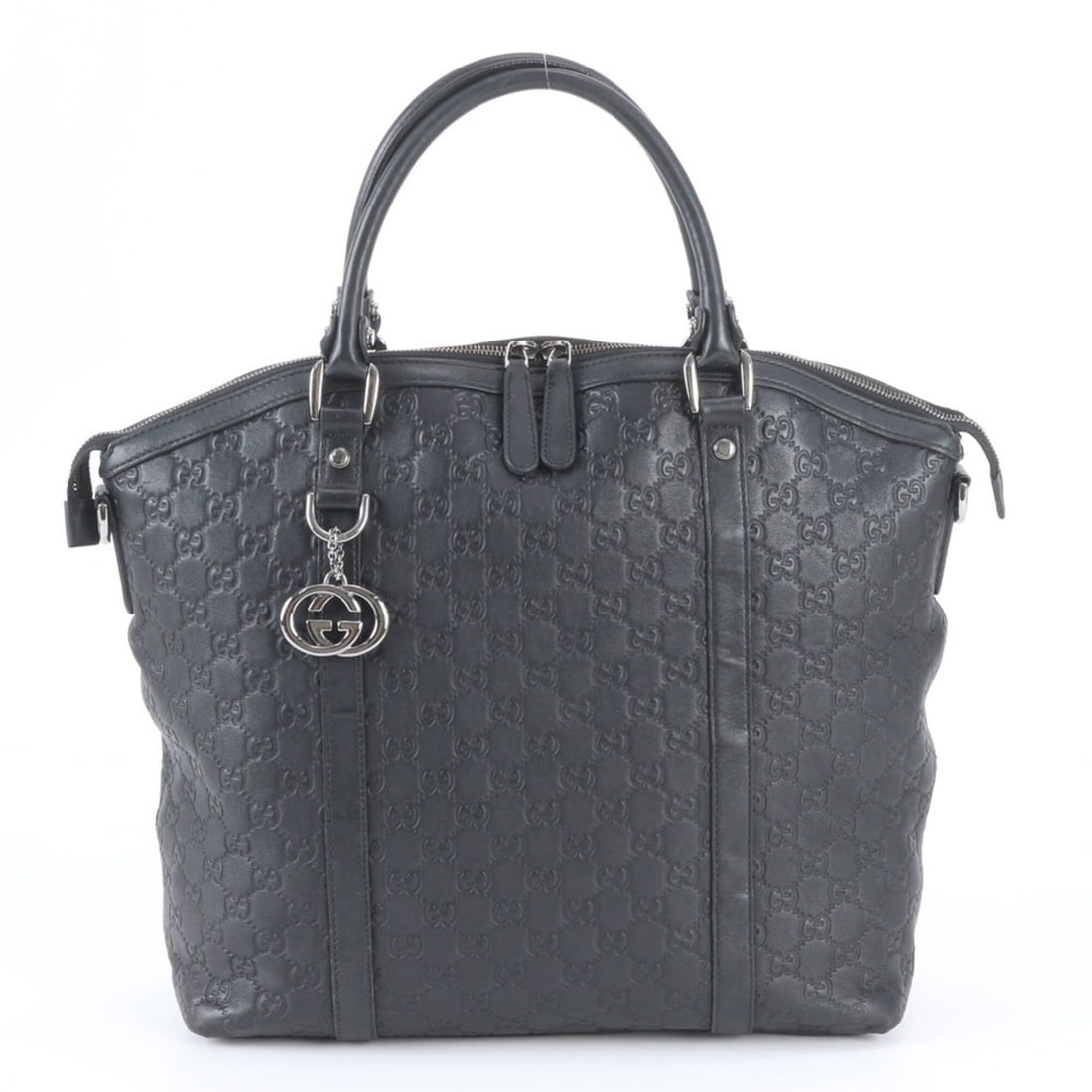 Gucci Guccissima 339551 Leather Handbag Tote Bag Black GG Brand Women's: --- Catalog ---Category: SizeSize (HxWxD): 35cm x 34cm x 14cm / 13.77'' x 13.38'' x 5.51''Category: DesignType: Handbag, Tote bagColor: BlackGender: WomenMaterial: Leather Category: GeneralMPN: 339551