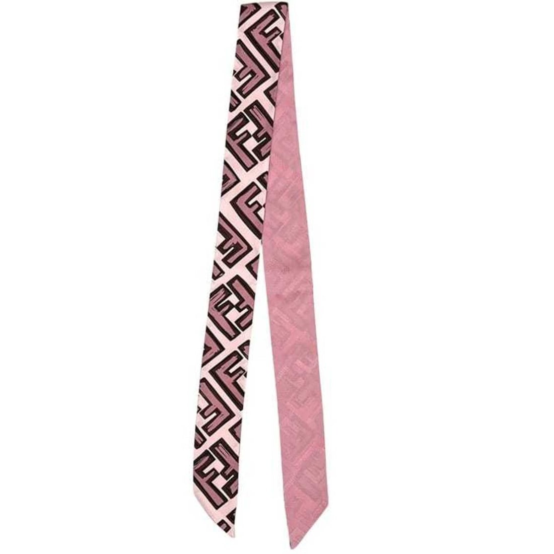 Fendi Ribbon Scarf Muffler Rappie Pink Zucca Long Silk FENDI: --- Catalog ---Category: SizeSize (LxW): 1.17m x 5cm / 46.06'' x 1.96''Category: DesignType: ScarfColor: PinkGender: WomenMaterial: Silk Category: GeneralBrand: Fendi--- Item List ---Section: Conditio