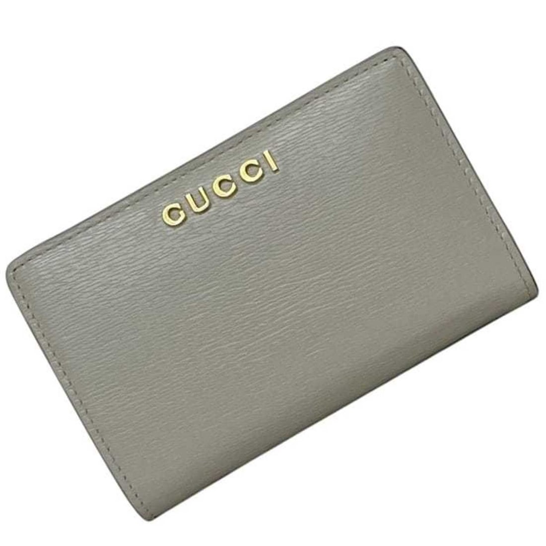 Gucci bi-fold wallet, gray, 772640 2149, L-shaped, leather.: --- Catalog ---Category: SizeSize (HxWxD): 9cm x 14cm x 3cm / 3.54'' x 5.51'' x 1.18''Category: DesignType: Wallet (bi-fold)Color: GrayGender: WomenMaterial: Leather Category: GeneralBrand: Gucci--- I