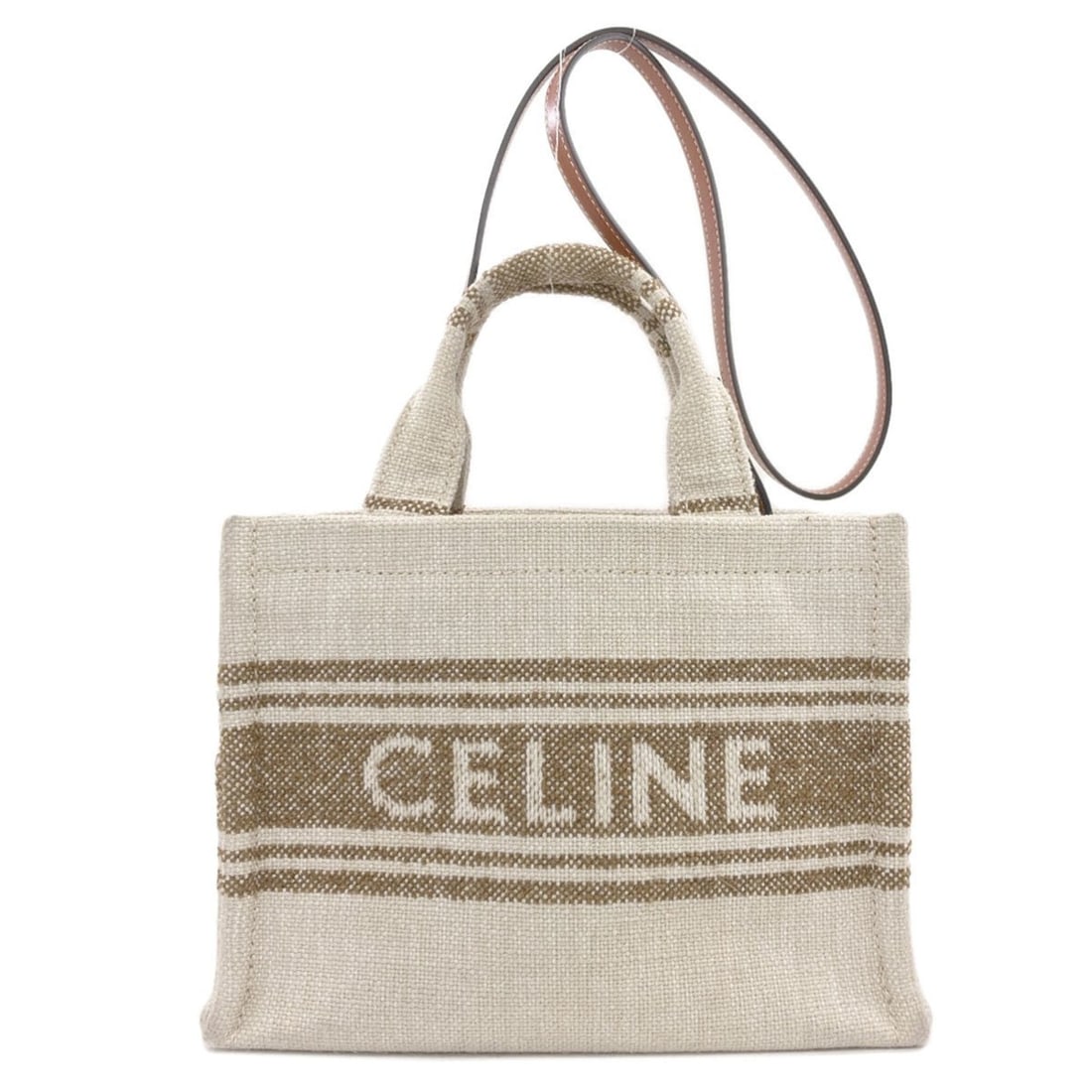Celine Small Cabas Thais 2-Way Handbag, Canvas, Women's CELINE: --- Catalog ---Category: SizeSize (HxWxD): 19cm x 25cm x 13cm / 7.48'' x 9.84'' x 5.11''Category: DesignType: HandbagColor: BeigeGender: WomenMaterial: Canvas Category: GeneralBrand: Celine--- Item Li