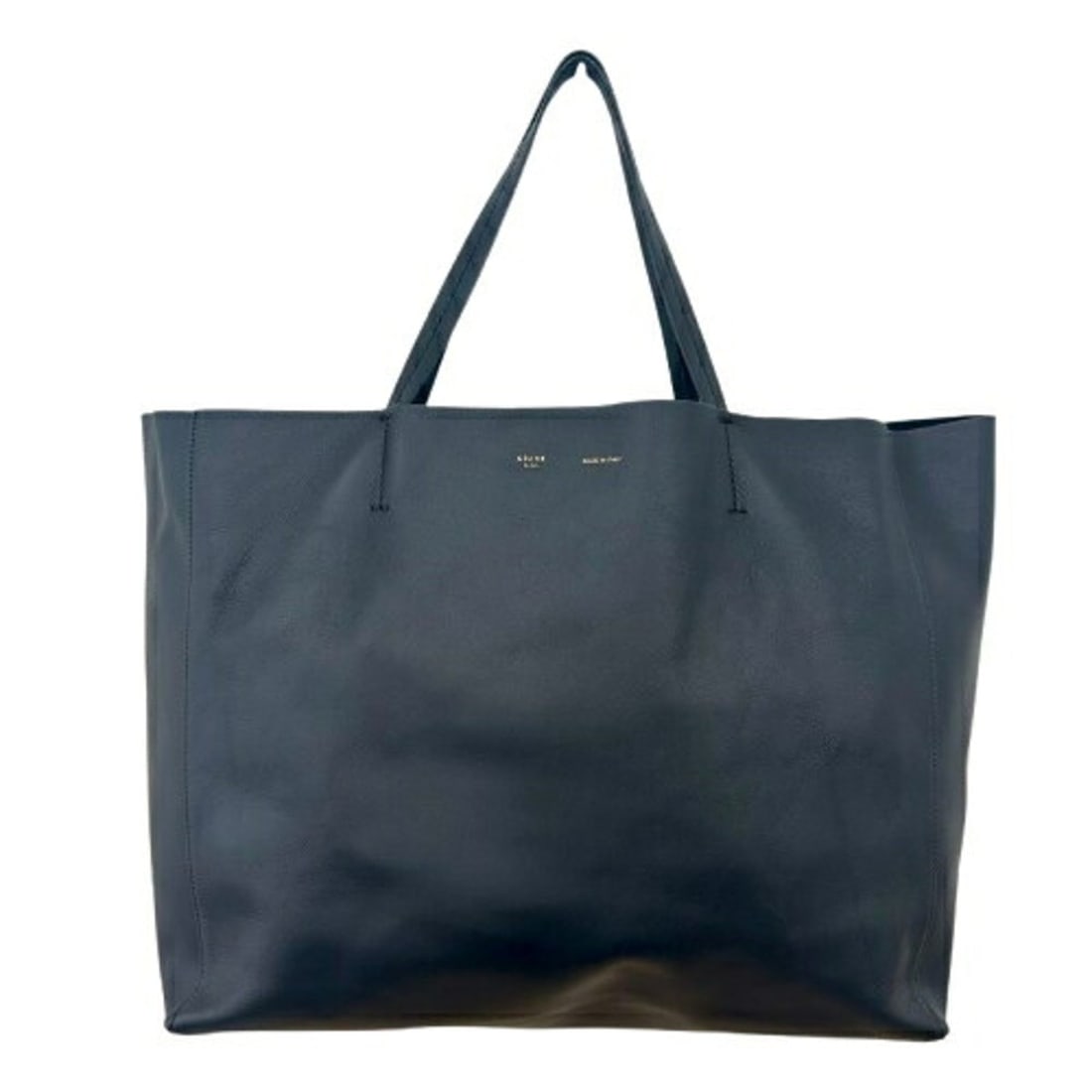 CELINE Horizontal Cabas Tote Bag 166113 Black Leather Men's Big: --- Catalog ---Category: SizeSize (HxWxD): 32cm x 56cm x 19cm / 12.59'' x 22.04'' x 7.48''Category: DesignType: Tote bagColor: BlackGender: MenMaterial: Leather Category: GeneralBrand: Celine--- Item 