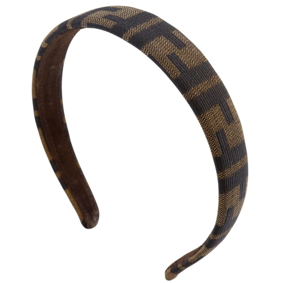 Fendi Zucca Nylon Canvas Accessories (Brown) - Women's: --- Catalog ---Category: SizeSize (LxW): 14cm x 13cm / 5.51'' x 5.11''Category: DesignType: Alice bandColor: BrownGender: WomenMaterial: Canvas, NylonCategory: GeneralBrand: Fendi--- Item List ---Sect