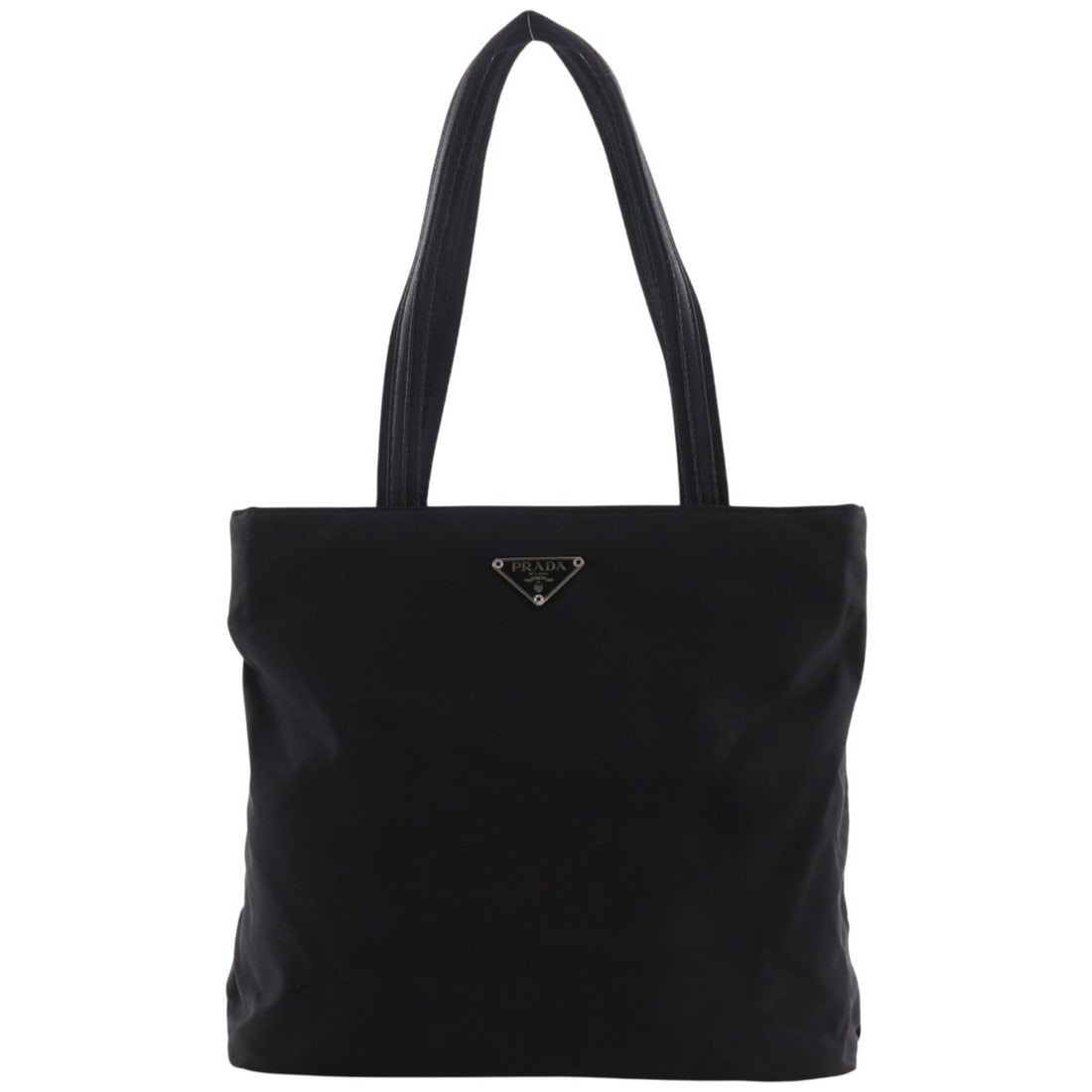 Prada tote bag, nylon, black, A5 size, women's.: --- Catalog ---Category: SizeSize (HxWxD): 24cm x 25cm x 9cm / 9.44'' x 9.84'' x 3.54''Category: DesignType: Tote bagColor: BlackGender: WomenMaterial: Nylon Category: GeneralBrand: Prada--- Item List