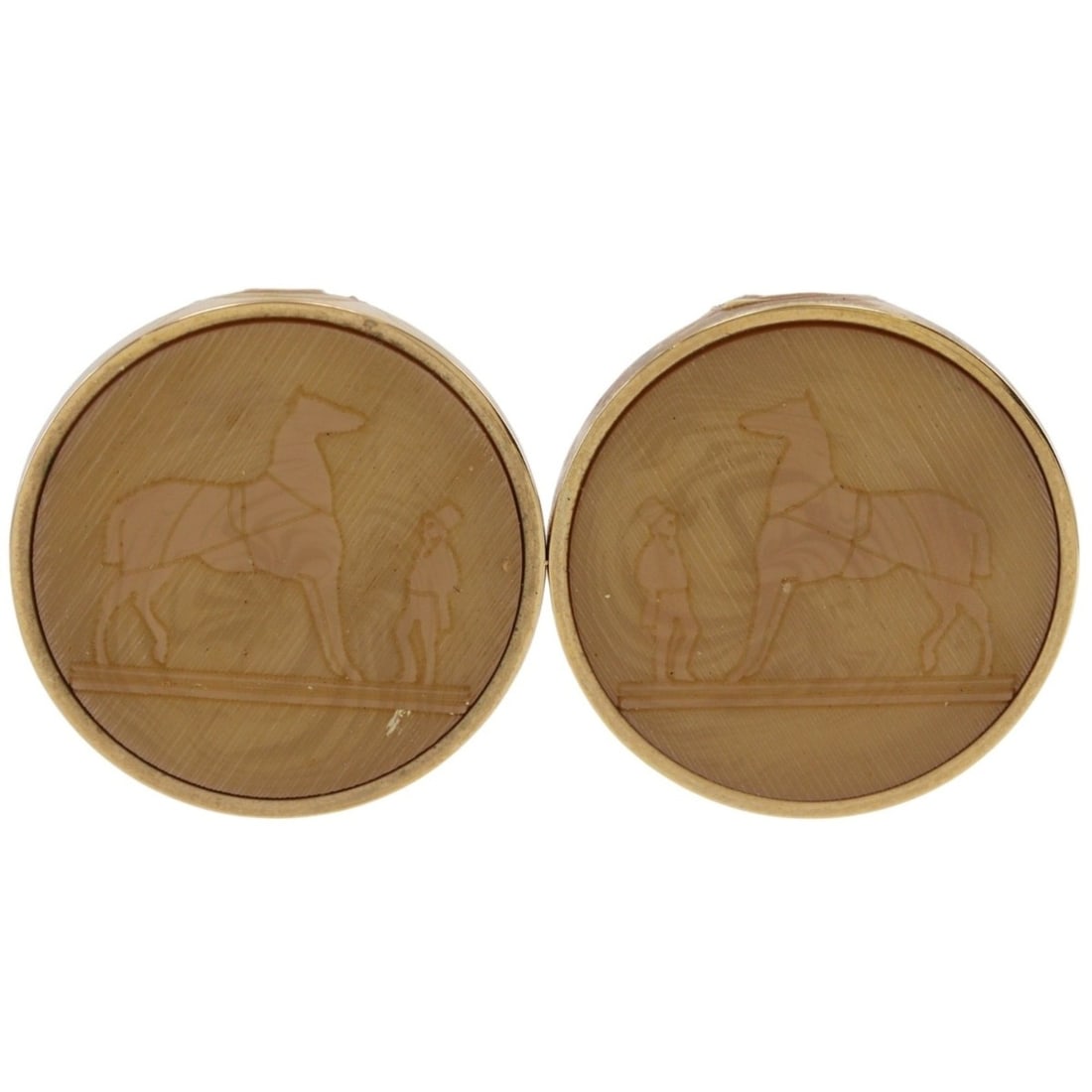 Hermes Corozo Earrings, Horse Design, Gold Plated, Beige, Approx. 10.0g, Women's.: --- Catalog ---Category: SizeSize (HxWxD): 22.00mm x 22.00mm / 0.87'' x 0.87''Category: DesignType: Clip earringsColor: BeigeGender: WomenMaterial: Gold platingCategory: GeneralBrand: Hermes--- Item L