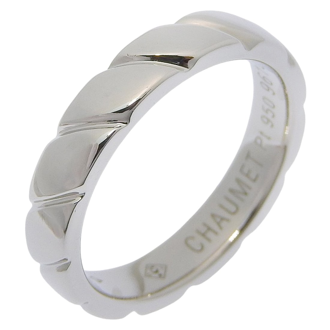 Chaumet Torsade de ring, size 12.5, wedding Pt950 platinum, approximately 8.1g, unisex.: --- Catalog ---Category: SizeJP Size: 12.5US Size: 6.5Category: DesignType: Band ringGender: WomenMaterial: Platinum 950Category: GeneralBrand: Chaumet--- Item List ---Section: ConditionRanking: Rank 