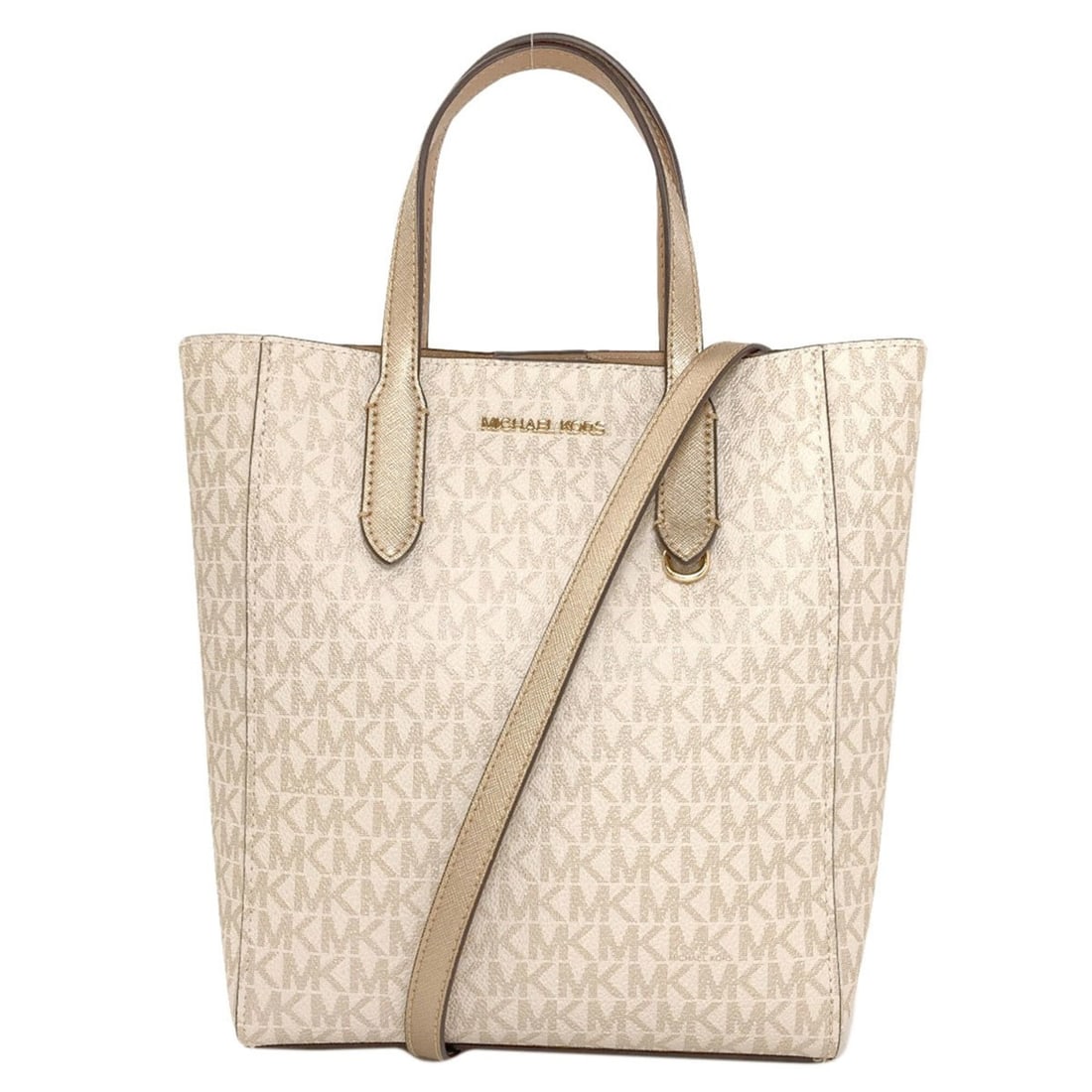 Michael Kors MK Signature 2-Way Handbag, PVC, Women's: --- Catalog ---Category: SizeSize (HxWxD): 25cm x 28cm x 7cm / 9.84'' x 11.02'' x 2.75''Strap Length: 102cm - 120cm / 40.15'' - 47.24''Handle Length: 27cm / 10.62''Category: DesignType: HandbagColor: 