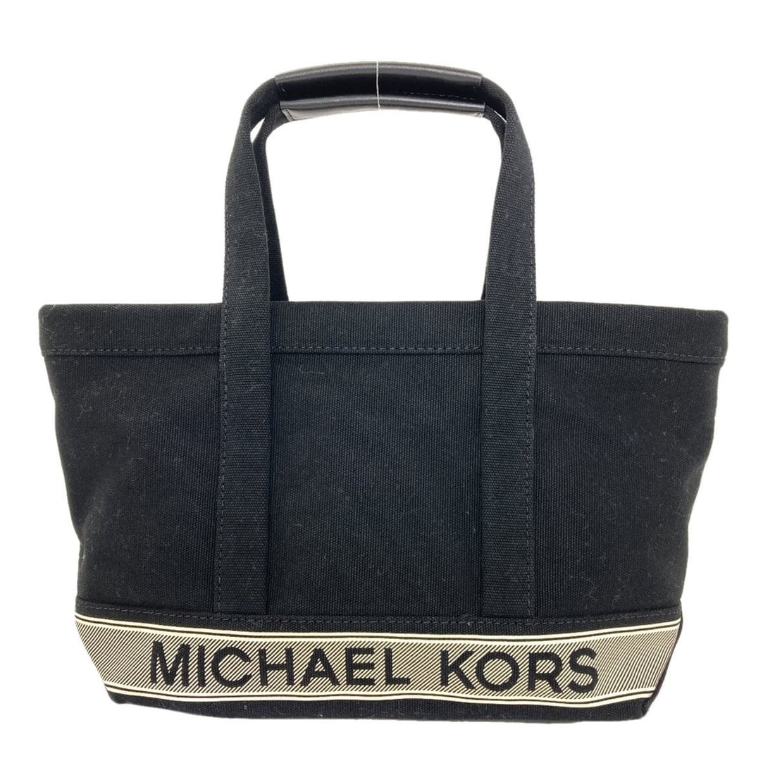 Michael Kors Logo Canvas Handbag for Women: --- Catalog ---Category: SizeSize (HxWxD): 20cm x 35cm x 10cm / 7.87'' x 13.77'' x 3.93''Handle Length: 31cm / 12.2''Category: DesignType: HandbagColor: BlackGender: WomenMaterial: Canvas Category: Ge
