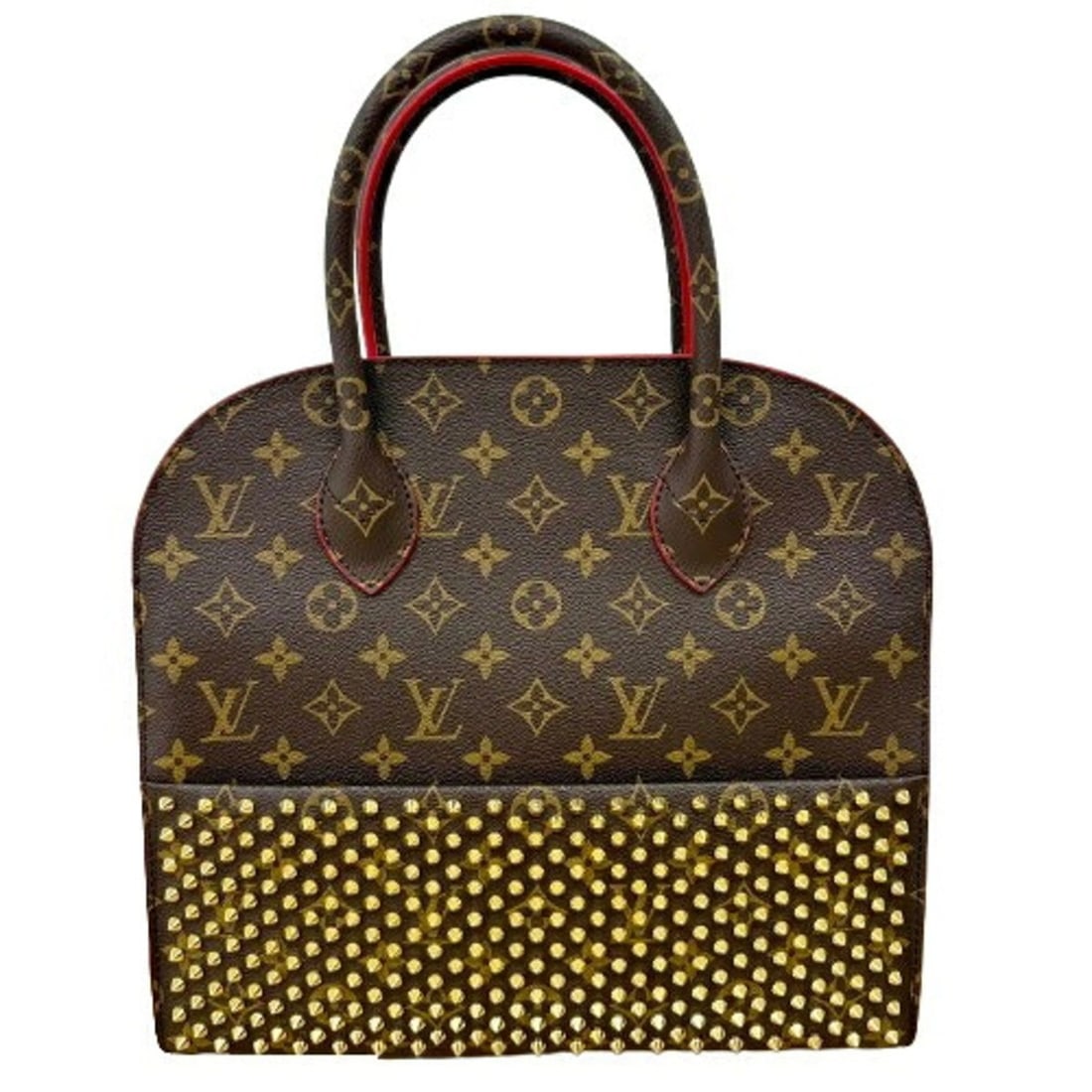 Louis Vuitton x Christian Louboutin Monogram Iconoclast Handbag, Calfskin, M41234, Women's: --- Catalog ---Category: SizeSize (HxWxD): 29cm x 31cm x 11.5cm / 11.41'' x 12.2'' x 4.52''Category: DesignType: HandbagColor: Brown, Red colorGender: WomenMaterial: Monogram Category: GeneralLine: Mo