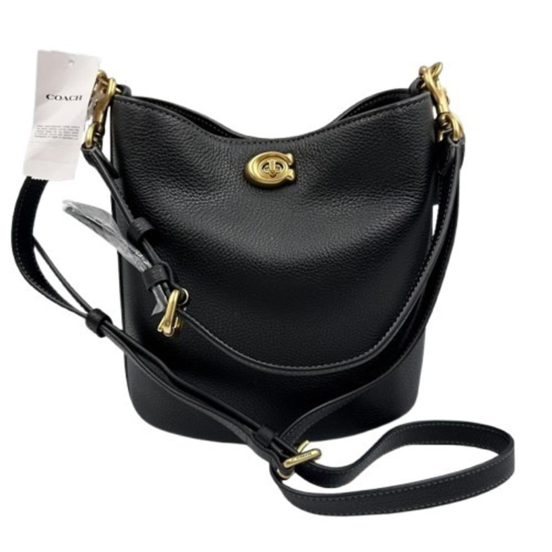 COACH Willow Soft Bucket Bag Shoulder CW625 Black: --- Catalog ---Category: SizeSize (HxWxD): 21cm x 21cm x 12cm / 8.26'' x 8.26'' x 4.72''Category: DesignType: Shoulder bagColor: BlackGender: WomenMaterial: Leather Category: GeneralBrand: Coach--- It