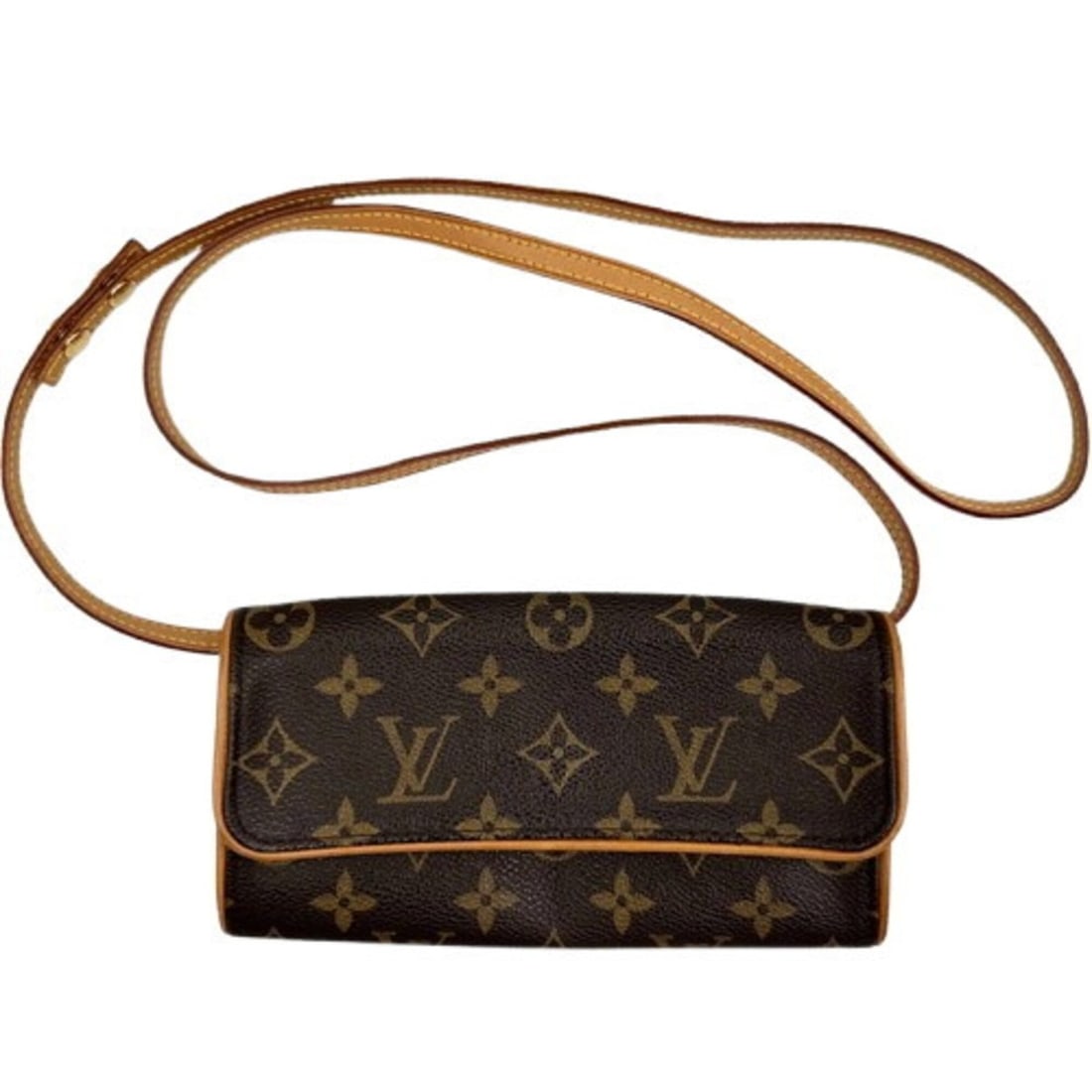 LOUIS VUITTON Pochette Twin PM M51854 Shoulder Bag: --- Catalog ---Category: SizeSize (HxWxD): 11cm x 19cm x 2cm / 4.33'' x 7.48'' x 0.78''Category: DesignType: Pochette, Shoulder bagColor: BrownGender: WomenMaterial: PVC Category: GeneralLine: