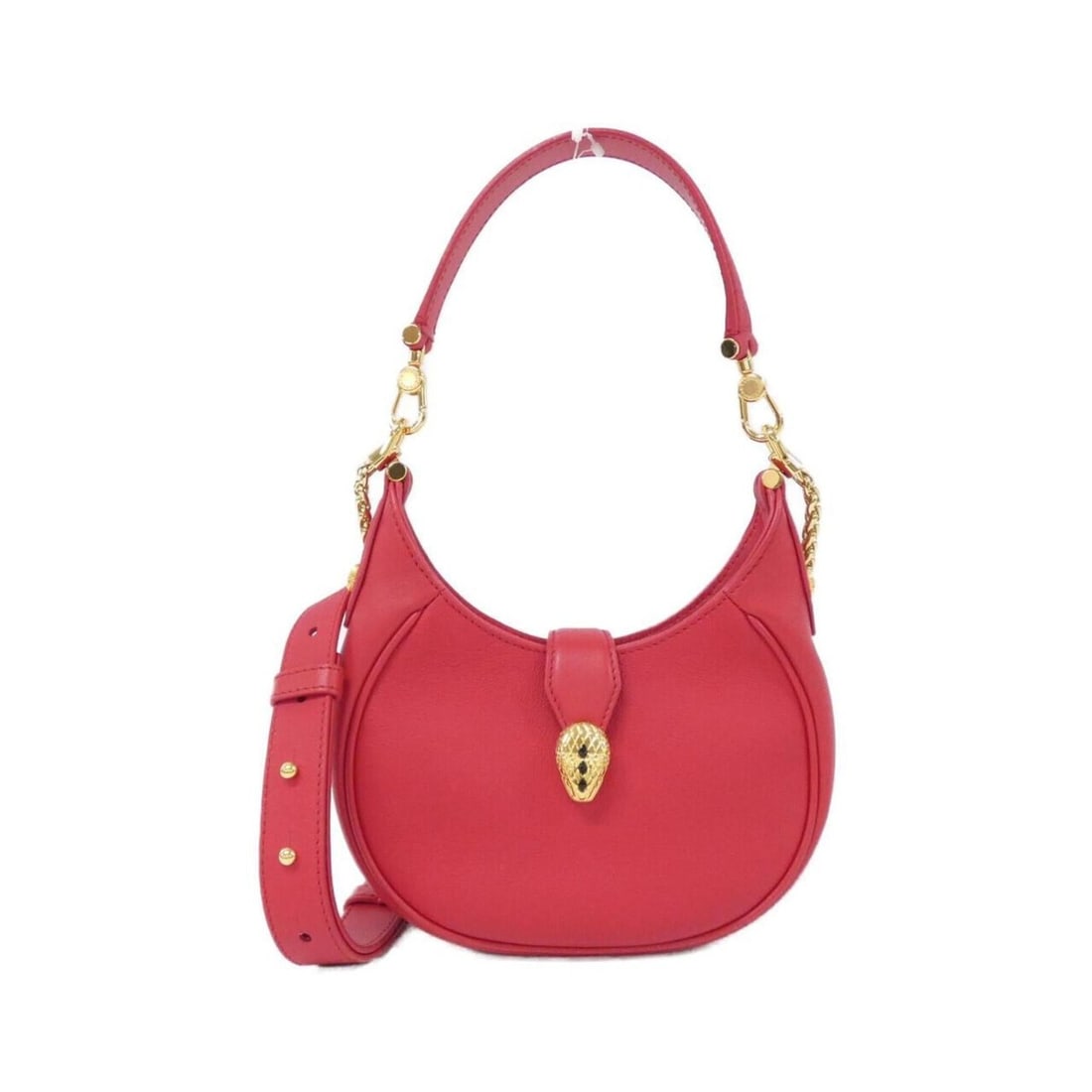 Bvlgari SERPENTI ELLIPSE 291807 Shoulder Bag: --- Catalog ---Category: SizeSize (HxWxD): 12cm x 18cm x 4cm / 4.72'' x 7.08'' x 1.57''Category: DesignType: Shoulder bagColor: Red colorGender: WomenMaterial: Leather Category: GeneralMPN: