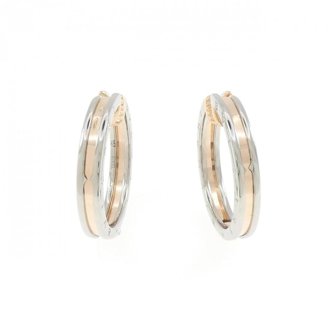 Bvlgari B.zero1 Earrings: --- Catalog ---Category: SizeSize (HxWxD): 29.70mm x 4.70mm / 1.17'' x 0.19''Category: DesignType: Hoop earringsGender: WomenMaterial: Pink gold (18K), Stainless steelCategory: GeneralBrand: