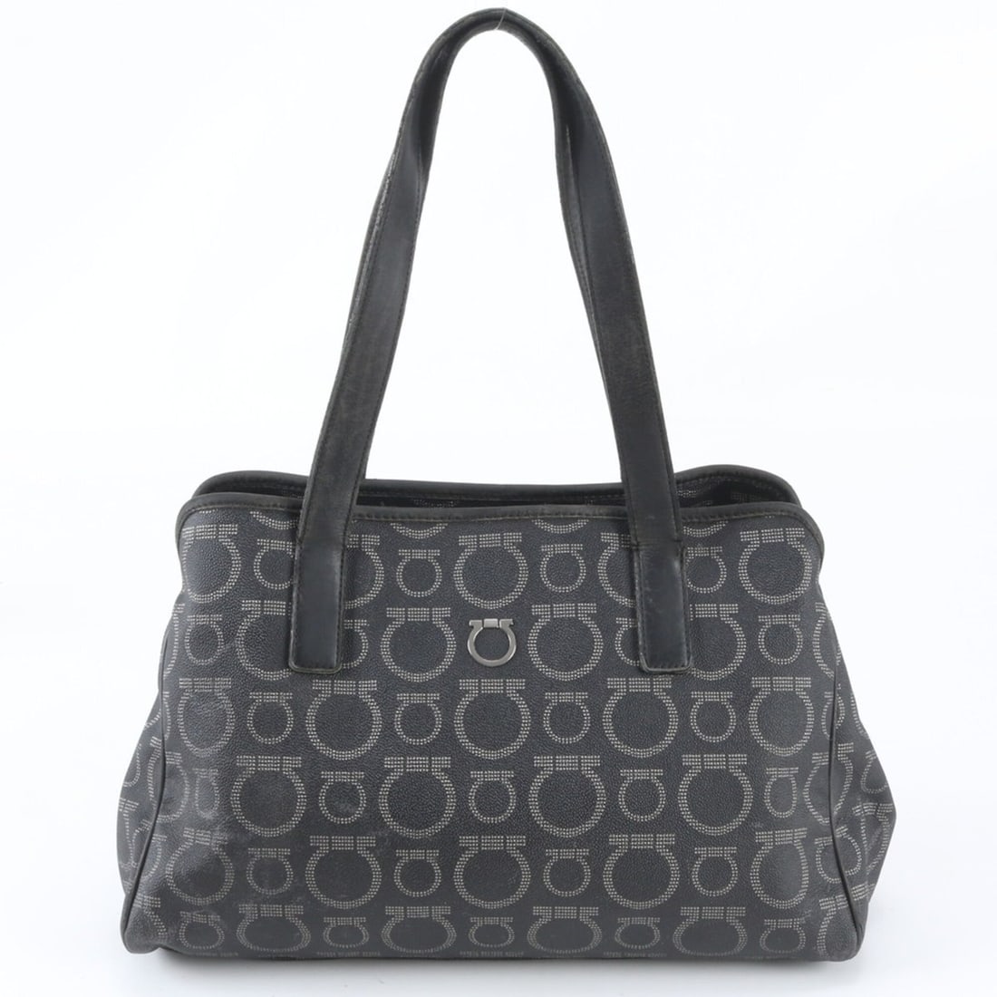 Salvatore Ferragamo Gancini Leather Tote Bag, Handbag, Shoulder Black, Women's: --- Catalog ---Category: SizeSize (HxWxD): 21cm x 33cm x 13cm / 8.26'' x 12.99'' x 5.11''Category: DesignType: Handbag, Shoulder bag, Tote bagColor: BlackGender: WomenMaterial: Leather , Coated canvas