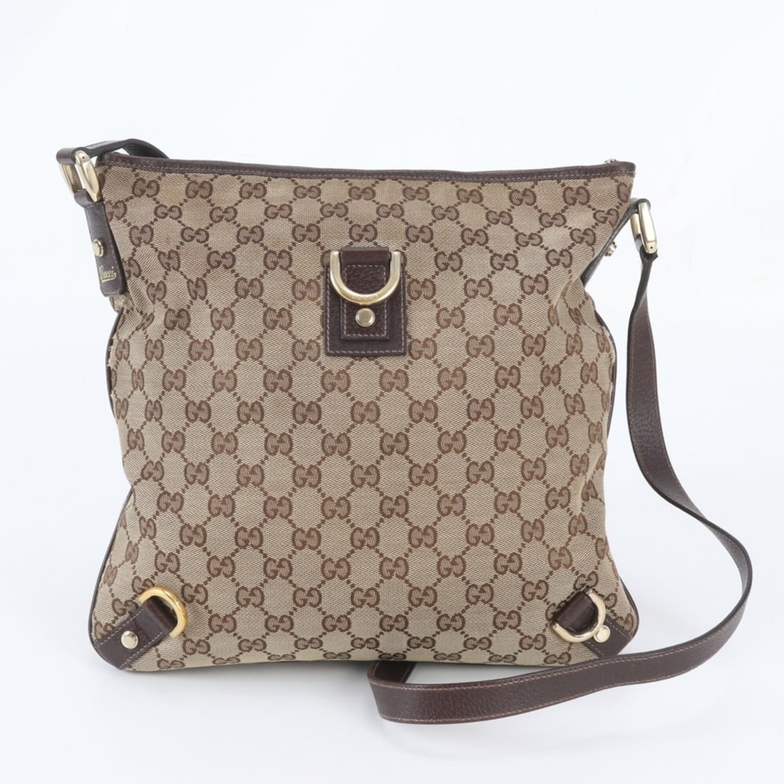 Gucci GG Canvas Abbey 131326 Leather Shoulder Bag Handbag Brown Women's: --- Catalog ---Category: SizeSize (HxWxD): 29cm x 31cm x 2cm / 11.41'' x 12.2'' x 0.78''Category: DesignType: Handbag, Shoulder bagColor: BrownGender: WomenMaterial: Canvas , Leather Category: General
