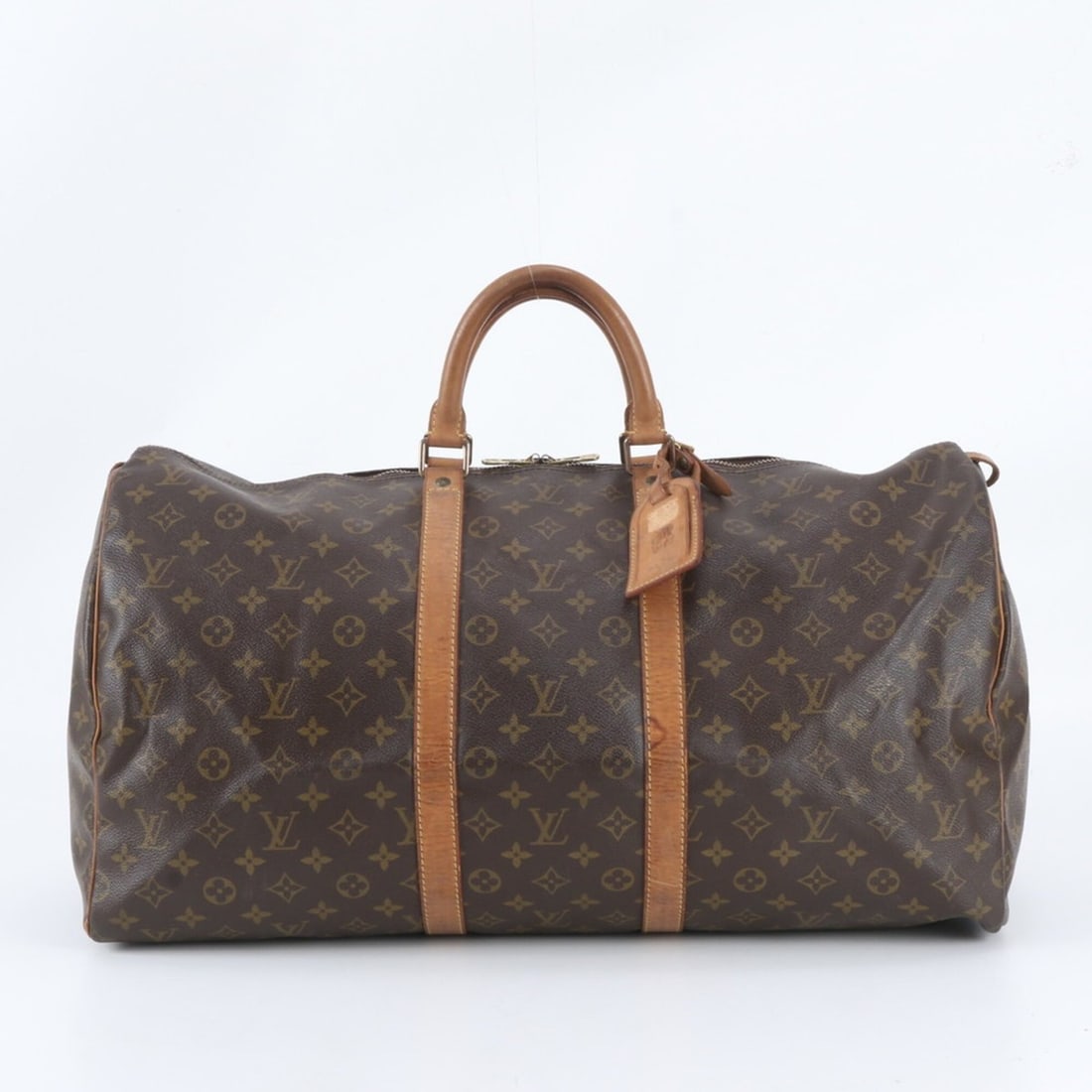 Louis Vuitton Monogram Keepall 55 M41424 Leather Boston Handbag Tote Bag Carry-on for Men: --- Catalog ---Category: SizeSize (HxWxD): 28cm x 55cm x 24cm / 11.02'' x 21.65'' x 9.44''Category: DesignType: Handbag, Tote bagColor: Brown, MonogramGender: MenMaterial: Leather , Coated canvas Cate