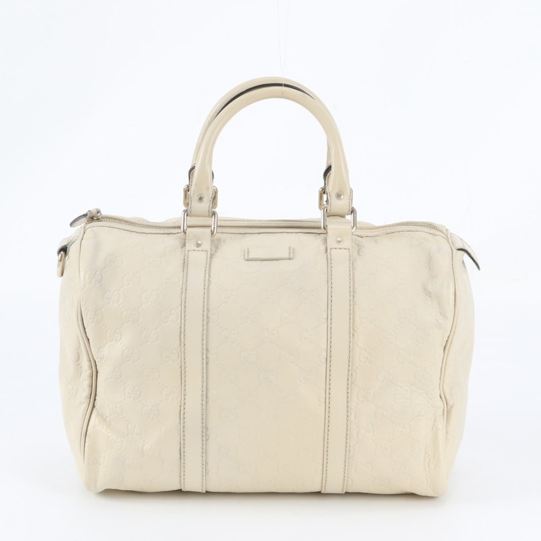 Gucci Guccissima Mini Boston 193603 Leather Handbag Tote Bag Brand Women's: --- Catalog ---Category: SizeSize (HxWxD): 21cm x 30cm x 17cm / 8.26'' x 11.81'' x 6.69''Category: DesignType: Handbag, Tote bagColor: Off-whiteGender: WomenMaterial: Leather Category: GeneralMPN: 193