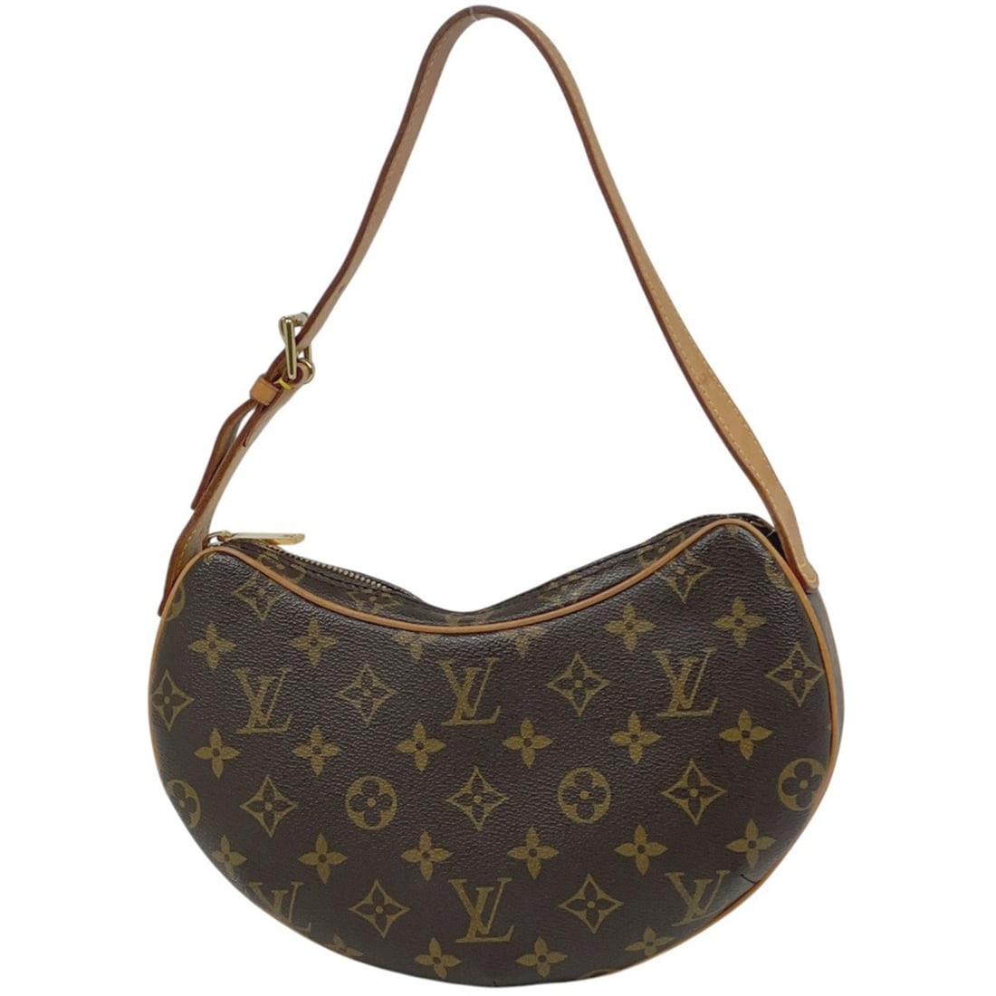 Louis Vuitton Croissant Pochette One-Shoulder Bag, Monogram Brown, M51510, Women's: --- Catalog ---Category: SizeSize (HxWxD): 14cm x 27cm x 6.5cm / 5.51'' x 10.62'' x 2.55''Category: DesignType: Pochette, Shoulder bagColor: Brown, MonogramGender: WomenMaterial: Monogram Category: Ge