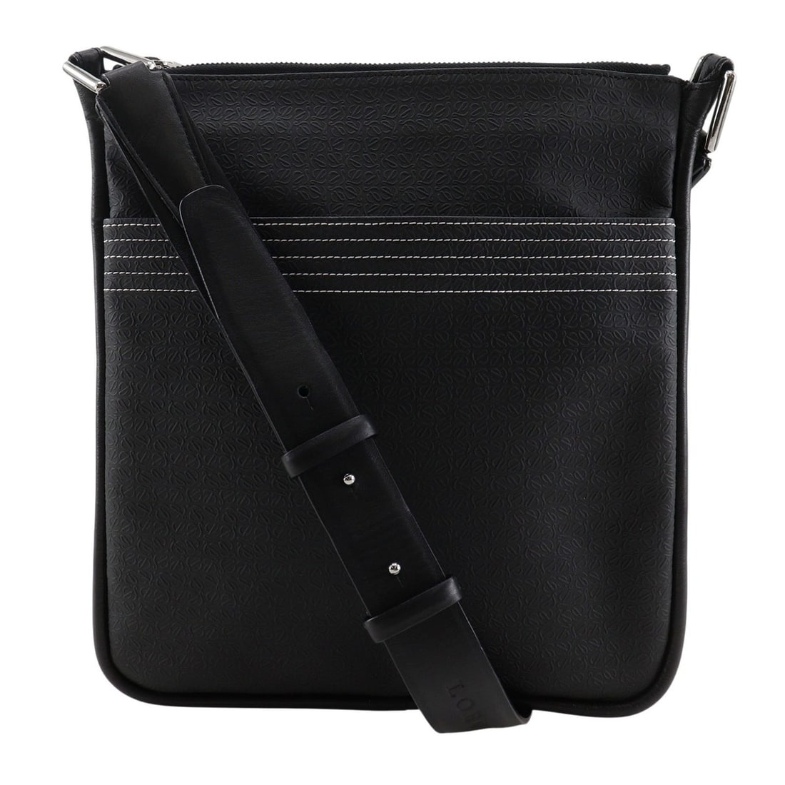 Loewe Repeat Anagram Shoulder Bag, PVC, Black, A5 size, Men's: --- Catalog ---Category: SizeSize (HxWxD): 29cm x 27cm x 1.5cm / 11.41'' x 10.62'' x 0.59''Category: DesignType: Shoulder bagColor: BlackGender: MenMaterial: PVC Category: GeneralBrand: Loewe--- Item 