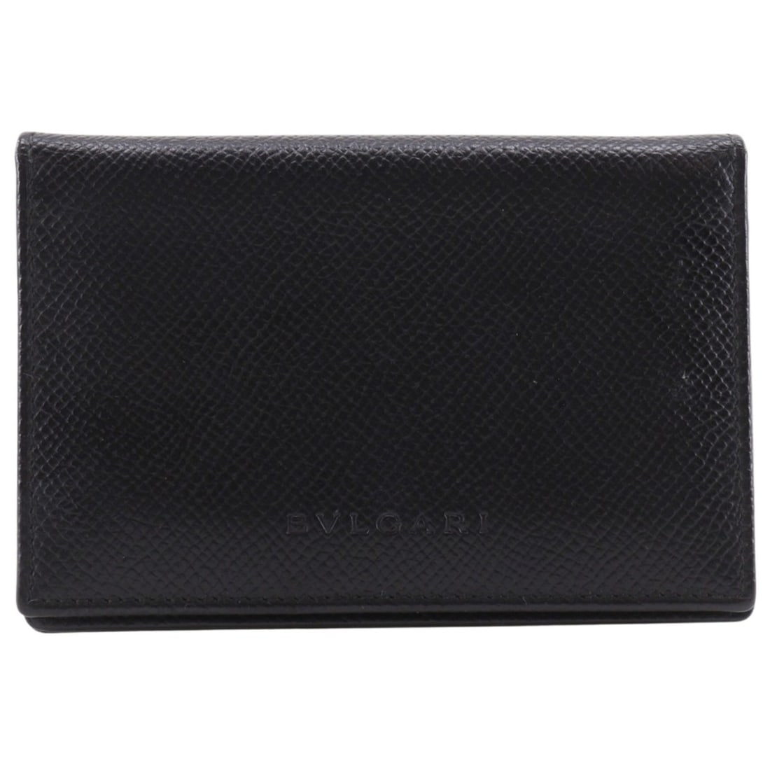 Bulgari BVLGARI Business Card Holder/Card Case, Logo Embossed, Leather, Black, Unisex: --- Catalog ---Category: DesignType: Card caseColor: BlackGender: Women,MenMaterial: Leather Category: GeneralBrand: BvlgariCategory: Physical PropertiesSize (HxWxD): 7.5cm x 11cm x 1cm / 2.95'' x 4.3