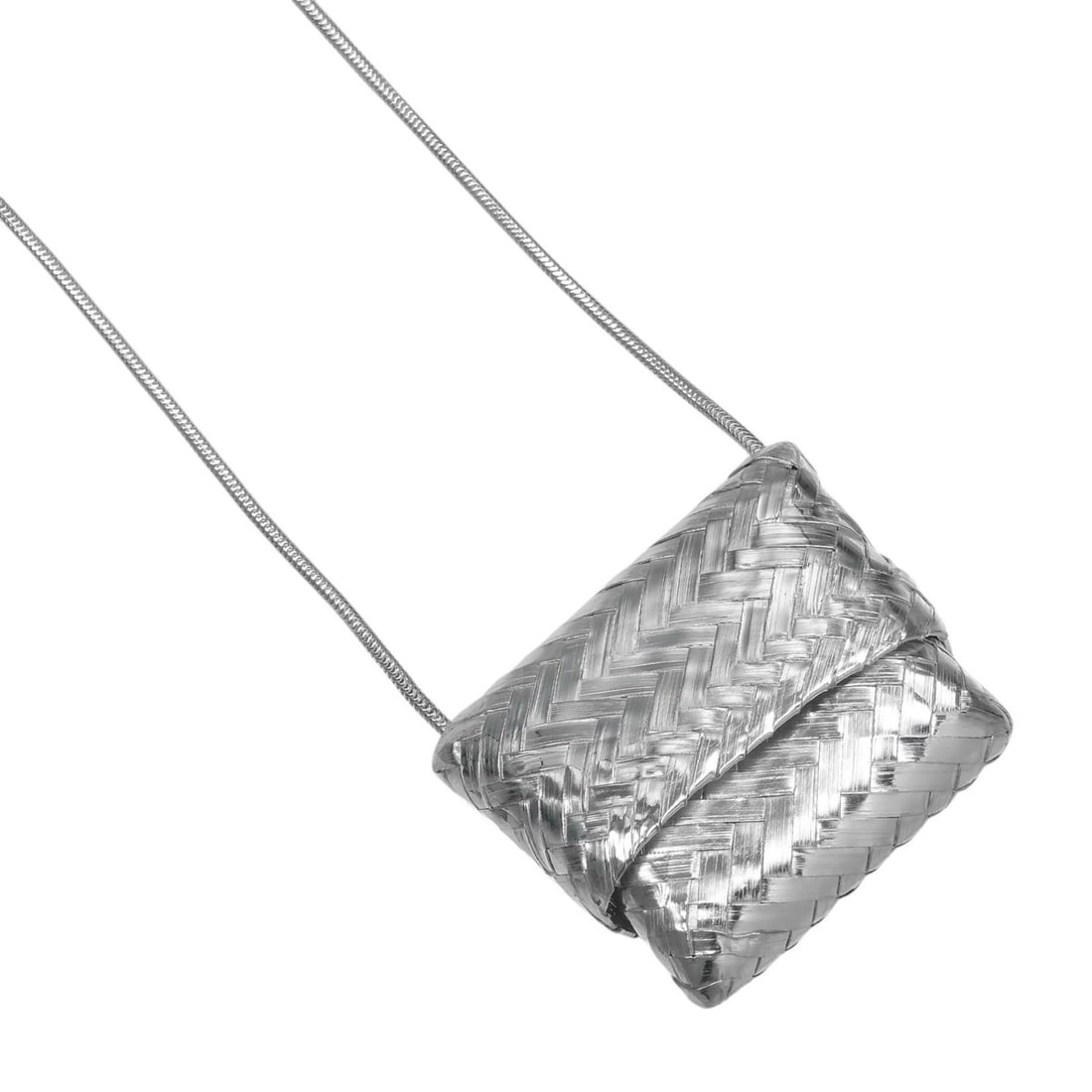 Tiffany & Co. Pill Case Long Necklace, Intrecciato Back, Sterling Silver 925, Made in Mexico,: --- Catalog ---Category: SizePendant Size: 4mm x 36mm / 0.15'' x 1.41''Neck Circumference: 90 cm / 35.43''Category: DesignGender: WomenMaterial: Silver 925Necklace Type: NecklaceCategory: GeneralBrand