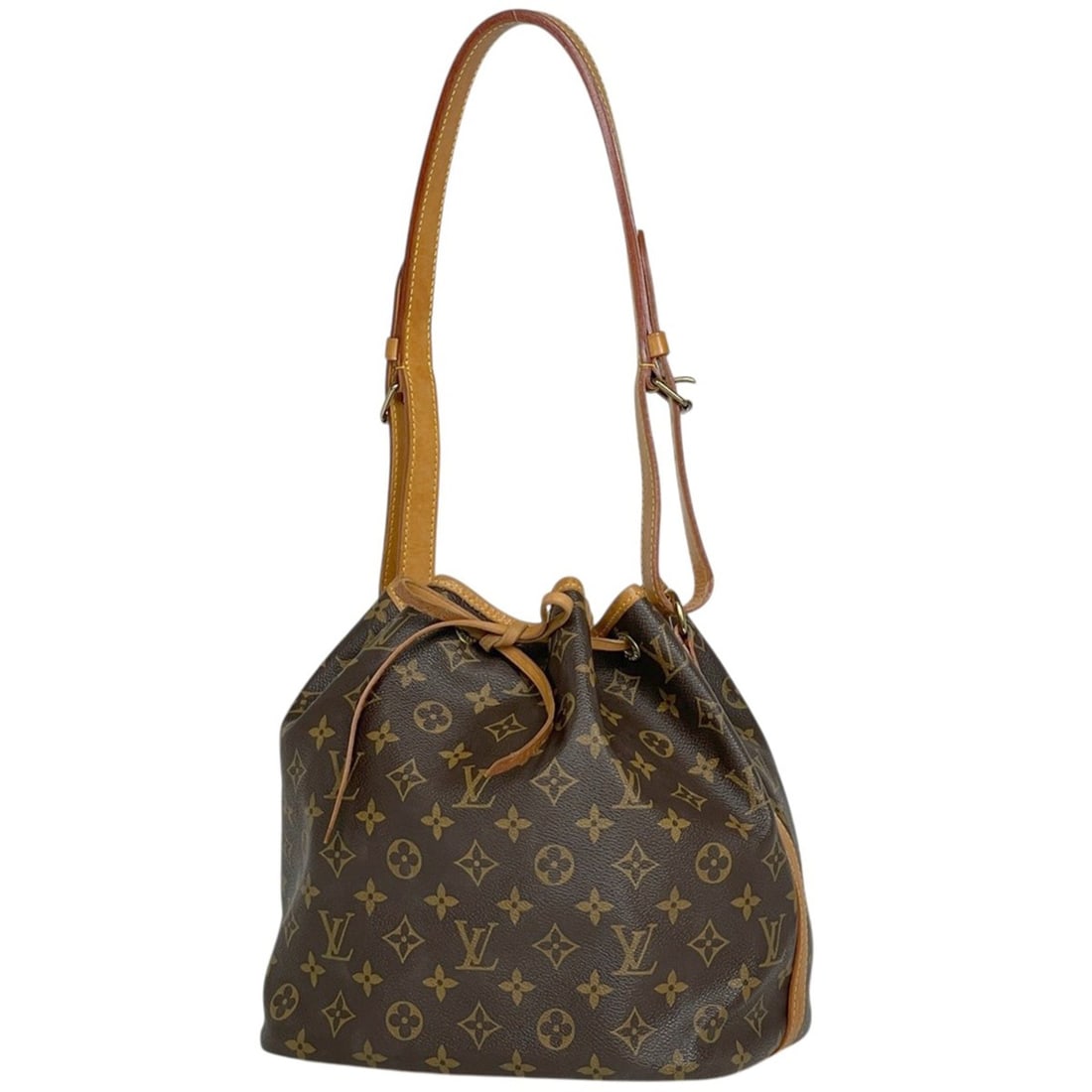 Louis Vuitton Petit Noé One-Shoulder Drawstring Shoulder Bag, Monogram Brown, M42226, Women's: --- Catalog ---Category: SizeSize (HxWxD): 26cm x 24cm x 18cm / 10.23'' x 9.44'' x 7.08''Category: DesignType: Shoulder bagColor: BrownGender: WomenMaterial: Monogram Category: GeneralMPN: M42226Brand