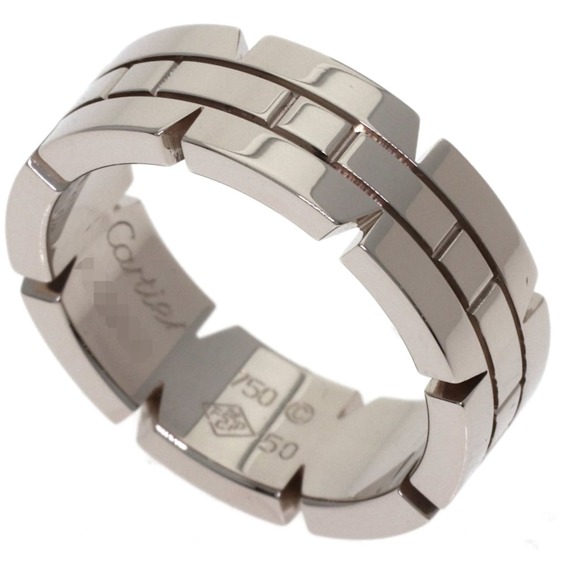 Cartier Tank Française #50 Ring, 18K White Gold, Women's, CARTIER: --- Catalog ---Category: SizeJP Size: 10US Size: 5.5Category: DesignType: Band ringGender: WomenMaterial: White gold (18K)Category: GeneralBrand: Cartier--- Item List ---Section: ConditionRanking: Ran