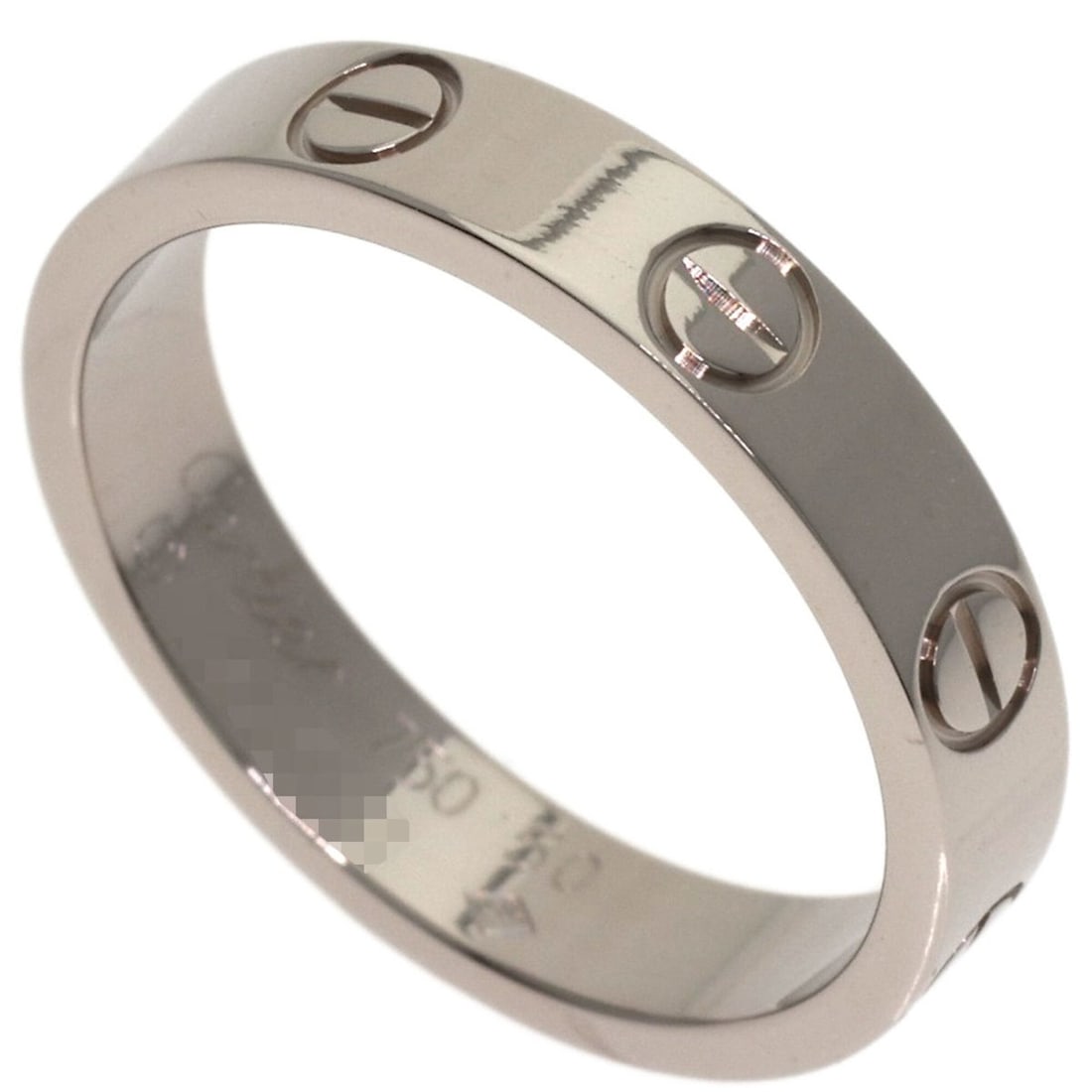 Cartier Mini Love Ring #50, 18K White Gold, Women's Ring, CARTIER: --- Catalog ---Category: SizeJP Size: 10US Size: 5.5Category: DesignType: Band ringGender: WomenMaterial: White gold (18K)Category: GeneralBrand: Cartier--- Item List ---Section: ConditionRanking: Ran