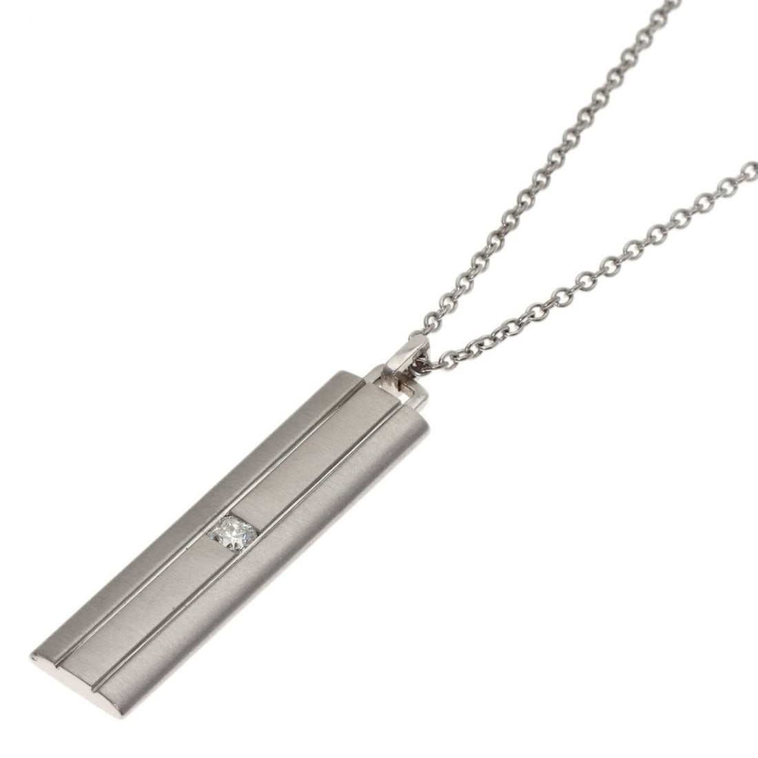 Tiffany & Co. Lucida 1P Diamond Necklace, 18K White Gold, Women's.: --- Catalog ---Category: SizePendant Size: 38mm x 8.2mm / 1.49'' x 0.32''Neck Circumference: 52 cm / 20.47''Category: DesignGender: WomenMaterial: White gold (18K)Necklace Type: NecklaceCategory: Gene