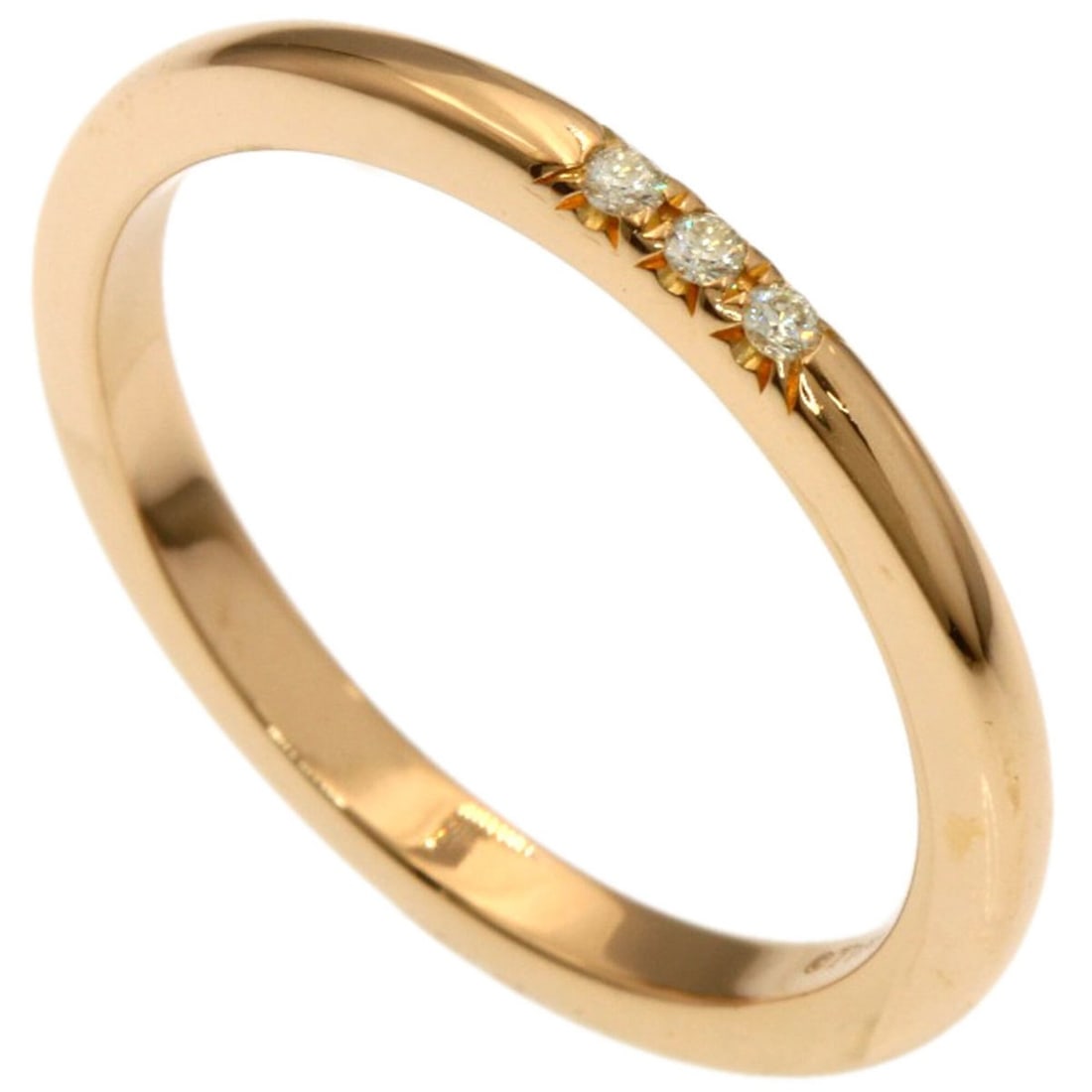 Tiffany & Co. Forever Wedding 3-Diamond Ring, 18K Pink Gold, Women's.: --- Catalog ---Category: SizeJP Size: 10US Size: 5.5Category: DesignType: Band ringGender: WomenMaterial: Pink gold (18K)Category: GeneralBrand: Tiffany--- Item List ---Section: ConditionRanking: Rank