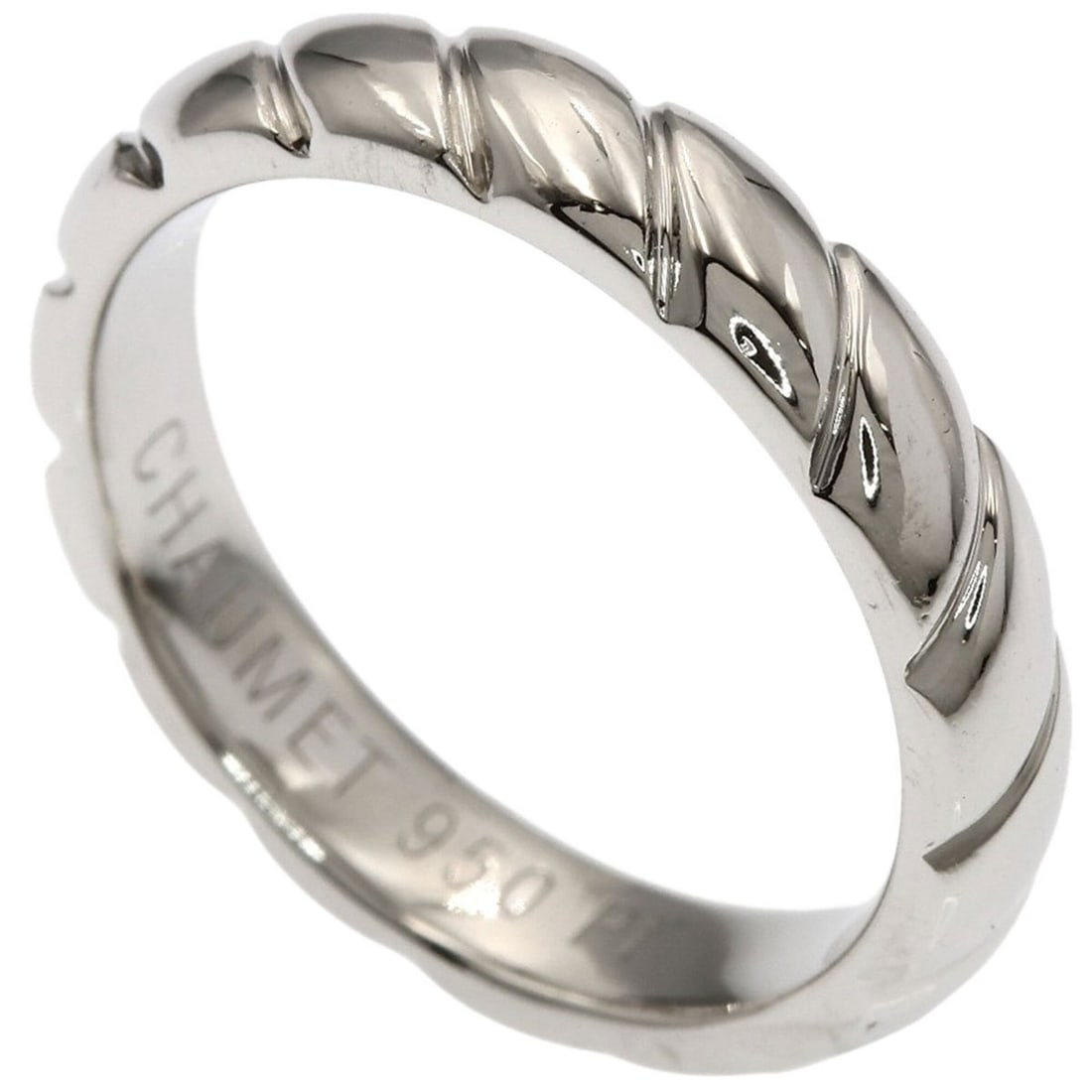 Chaumet Torsade Ring, Platinum PT950, Women's Ring: --- Catalog ---Category: SizeJP Size: 9.5US Size: 5Category: DesignType: Band ringGender: WomenMaterial: Platinum 950Category: GeneralBrand: Chaumet--- Item List ---Section: ConditionRanking: Rank A U