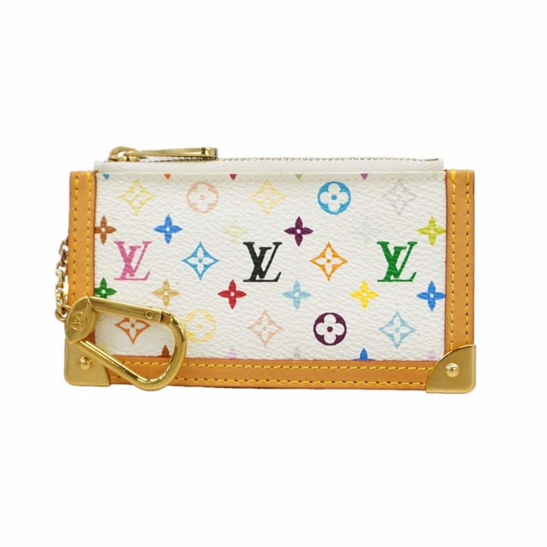 Louis Vuitton Monogram Multicolor Pochette Clé M92655 Women's Wallet/Coin Case: --- Catalog ---Category: SizeSize (HxWxD): 6.5cm x 12.5cm x 5.00mm / 2.55'' x 4.92'' x 0.19''Category: DesignType: Coin purse/coin caseColor: BlancGender: WomenCategory: GeneralMPN: M92655Brand: Louis
