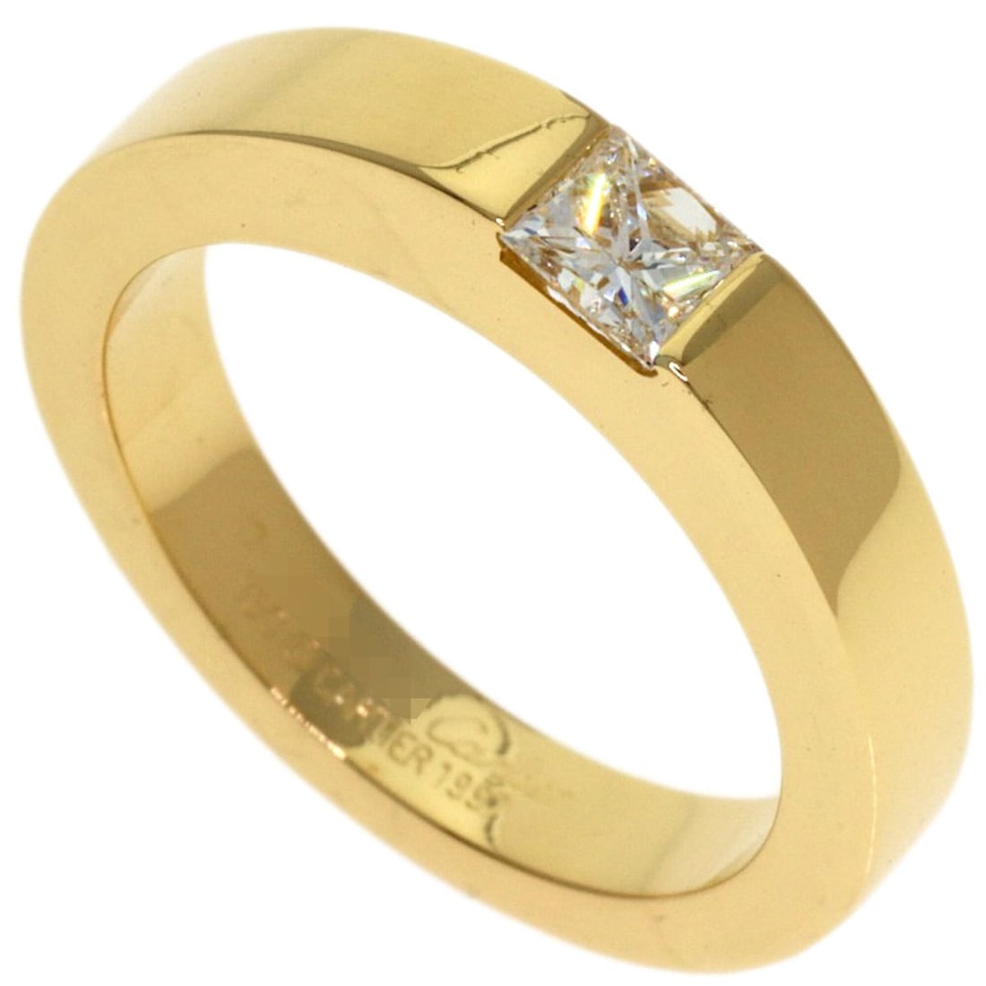 Cartier Tank Ring Diamond #47 18K Yellow Gold Women's CARTIER: --- Catalog ---Category: SizeJP Size: 7US Size: 4Category: DesignType: Band ringStone: DiamondGender: WomenMaterial: Yellow gold (18K)Category: GeneralBrand: Cartier--- Item List ---Section: Condition